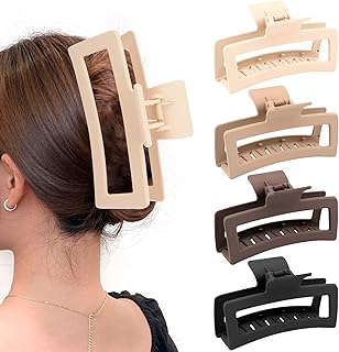 5 Inche Extra Large Claw Clips for Thick Hair and Long Hair, 4 Pack Xl J...