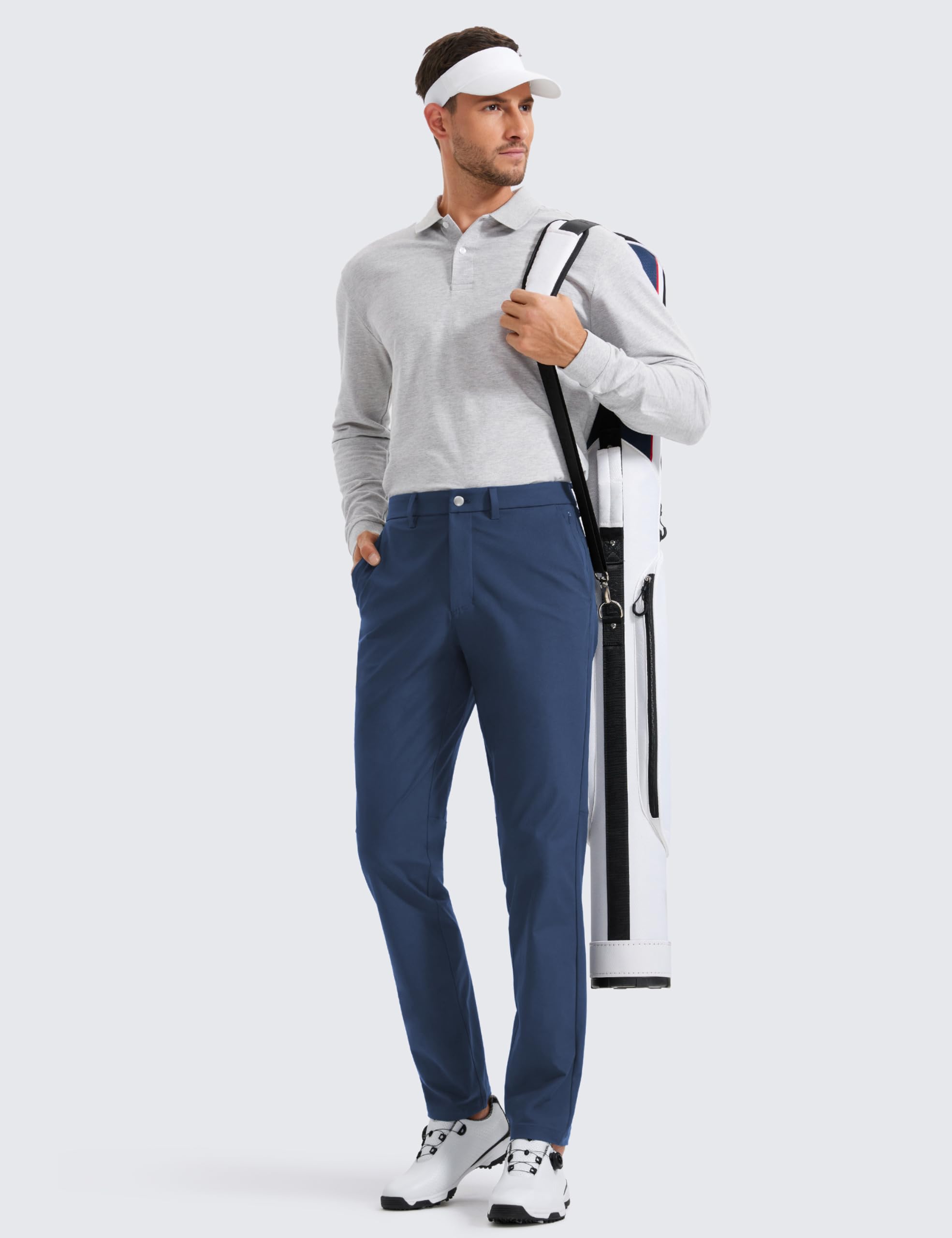 CRZ YOGA Pantaloni da Golf Comodi 86 cm Blu Elettrico 48