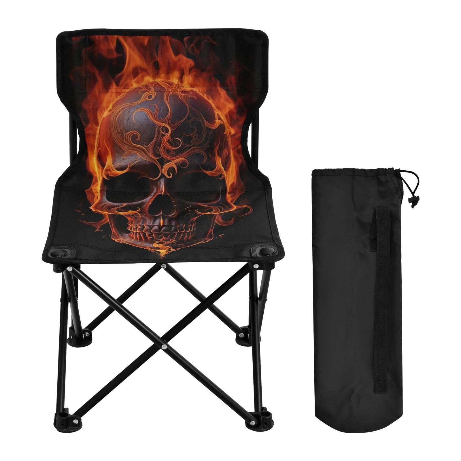 Amazon.com: Nesatuwa Flame Skull Camping Chairs Lightweight