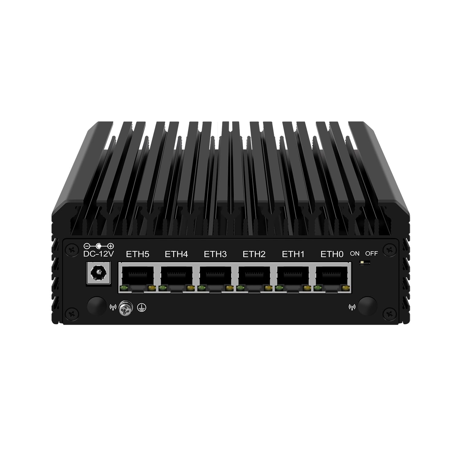 HUNSN Micro Firewall Appliance, Mini PC, VPN, Router PC, Intel Core I3 N305, RJ45, 6 x 2.5GbE I226-V, 2 x HDMI2.1, TF, Type-C, Barebone, NO RAM, NO Storage, NO System