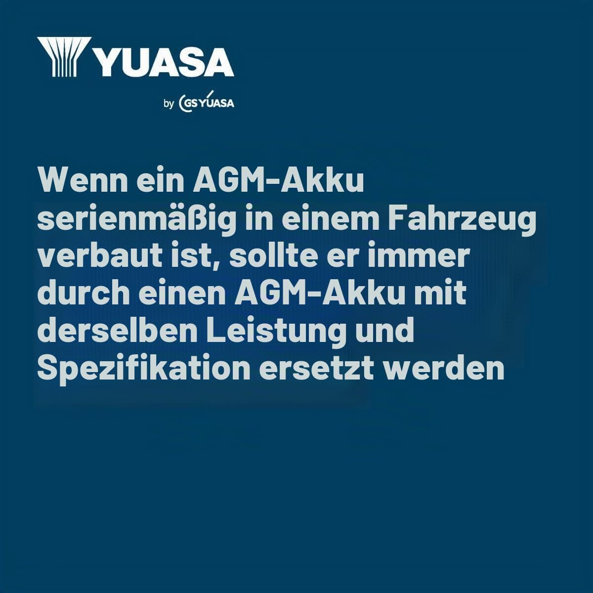 Yuasa YBX9096 12V 70 Ah 760 CCA AGM Start-Stopp-Plus-Autobatterie | 760 CCA, Vibrations- & Stoßfest, Optimiert für Start-Stopp, Kompatibel mit vielen Fahrzeugmarken