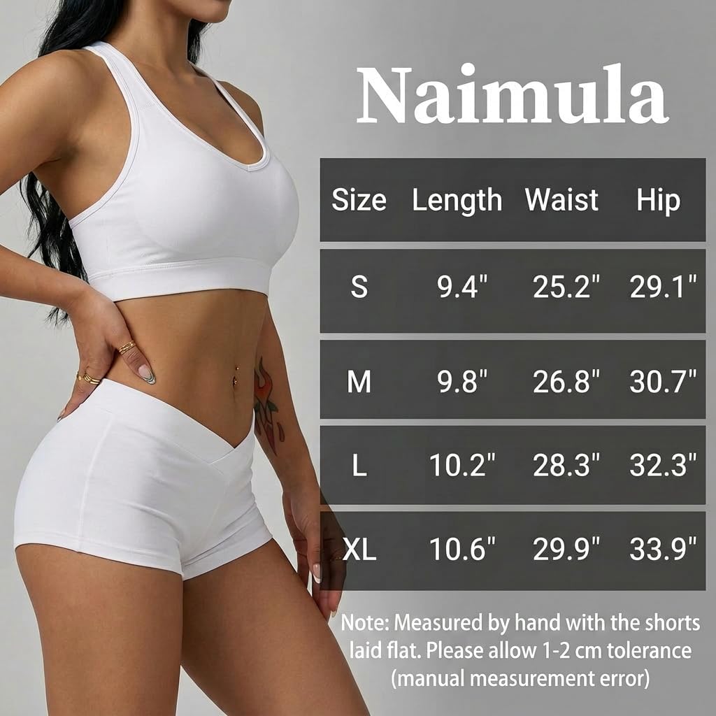 Women's Low Rise V Crossover Waist Booty Shorts Sexy Butt Lifting Yoga Gym Workout Dance Biker Shorts Rave Outfits