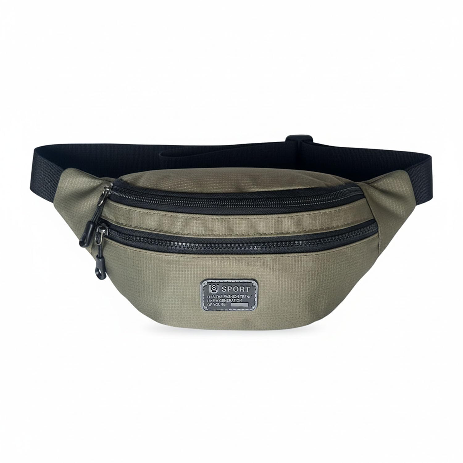 KARP Large Cross Body Fanny Pack Pockets,Gifts for Enjoy Sports Workout Traveling Running Casual Hands-Free Wallets Waist Pack Phone Bag Carrying All Phones (Army Green)-image-21