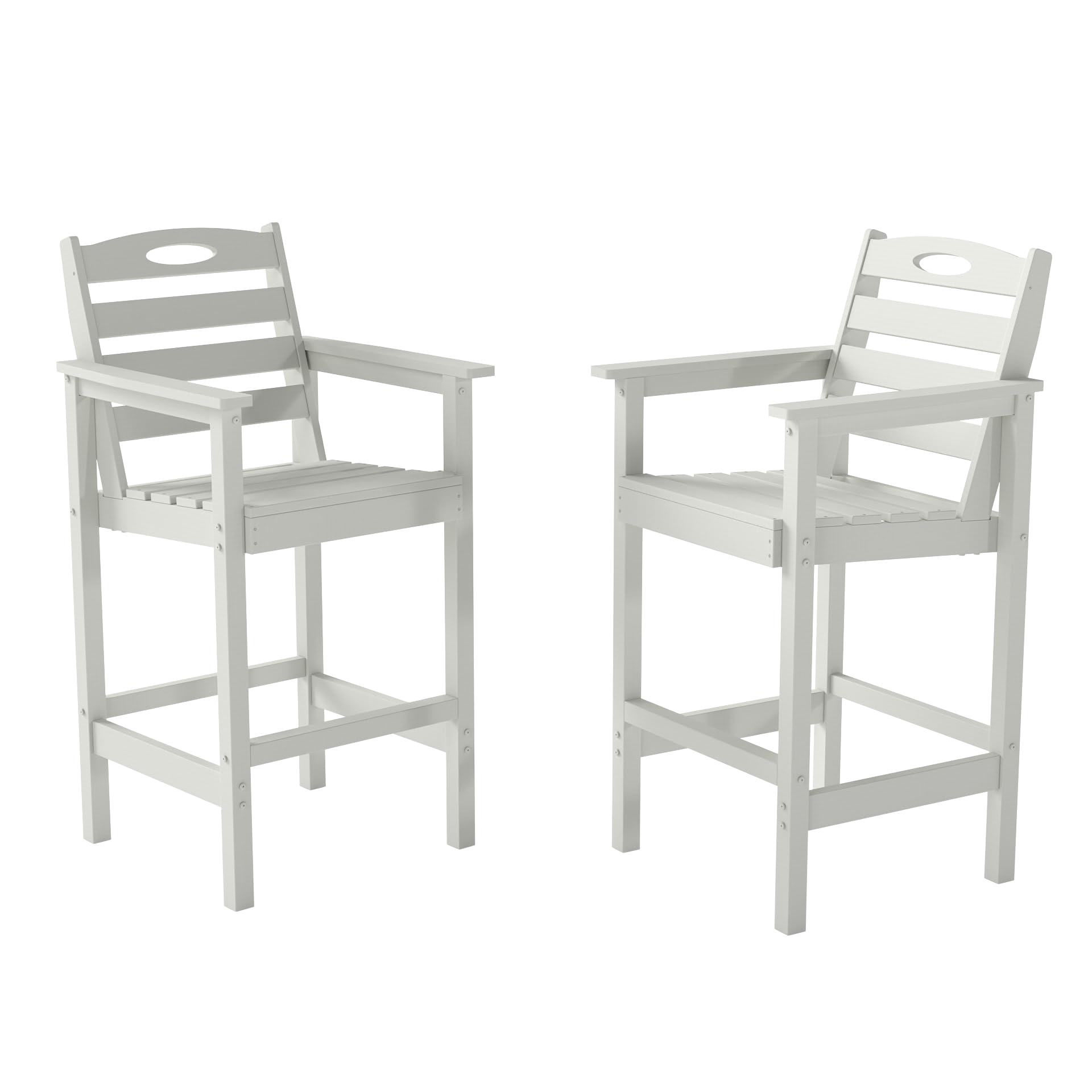 Domi Barstools, Tall Adirondack Chairs Set of 2, Bar Height Outdoor Chairs