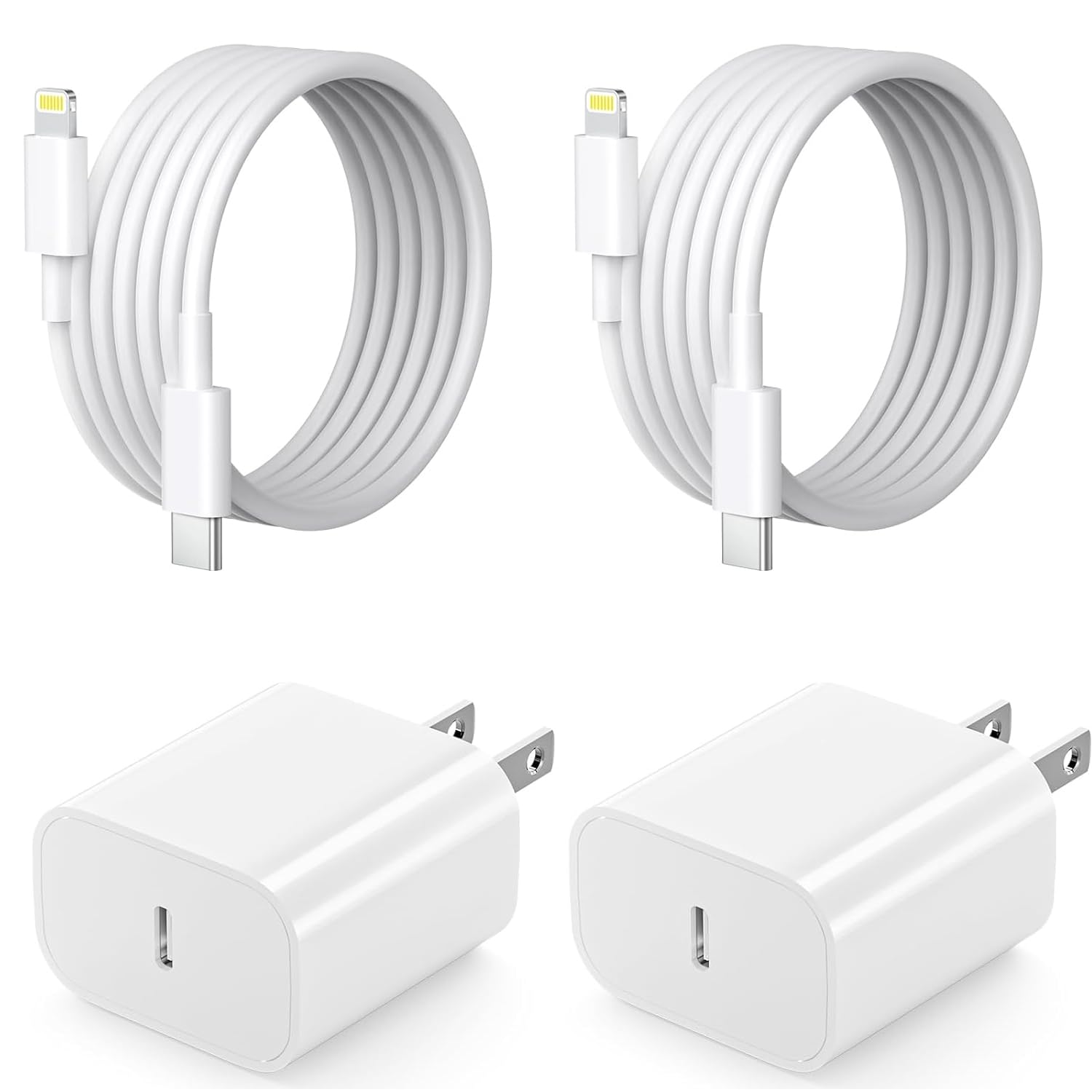 Cavo di ricarica lungo per iPhone, certificato Apple MFi, confezione da 2 pezzi, 20 W, tipo C, cavo di ricarica da USB C a Lightning per Apple iPhone 14/14 Pro Max/13 Pro/13/12 Mini/12 Pro Max/11 Pro
