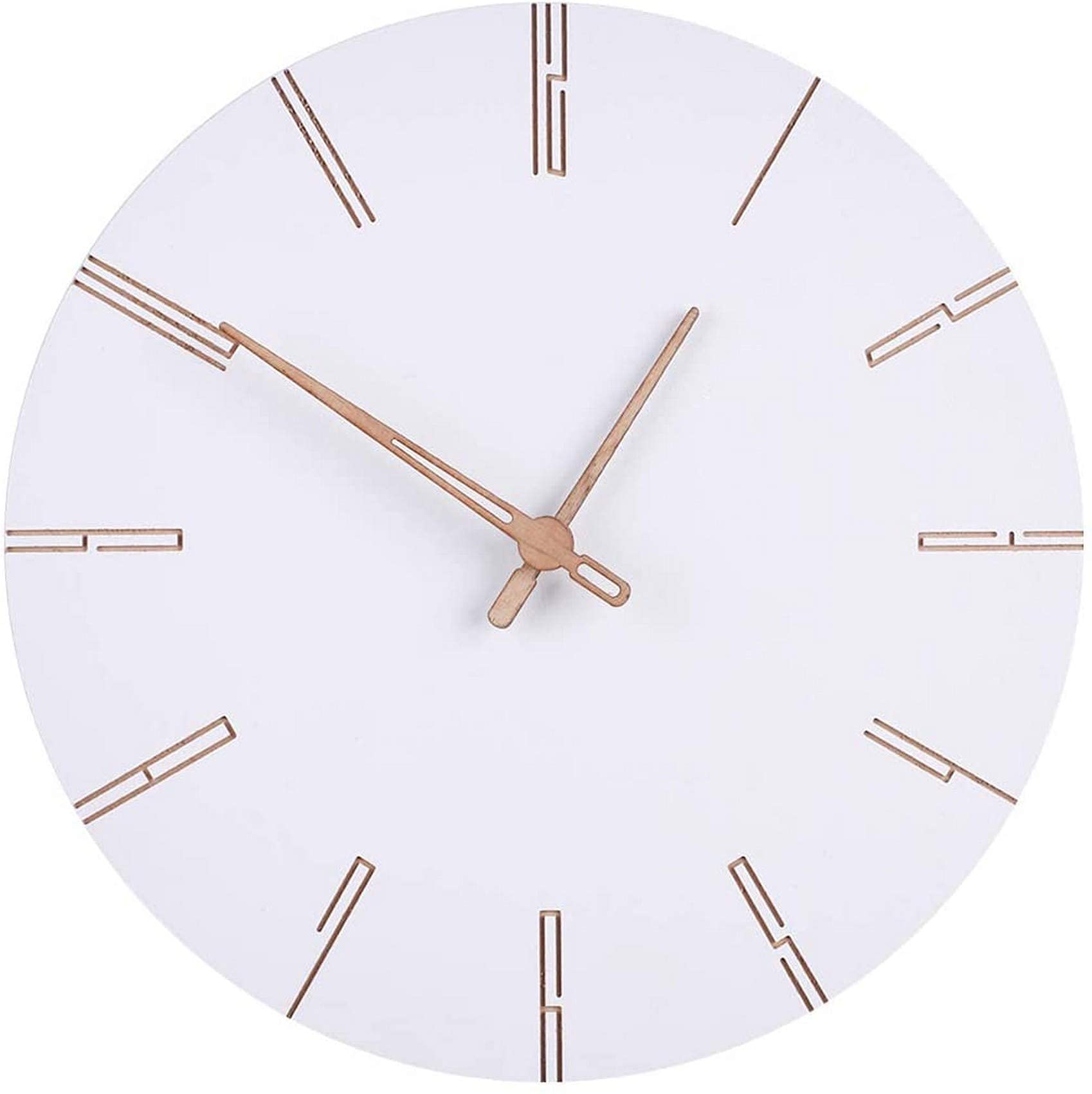 Horloge murale cuisine vintage MDF blanc 29x29 cm finitions soignées