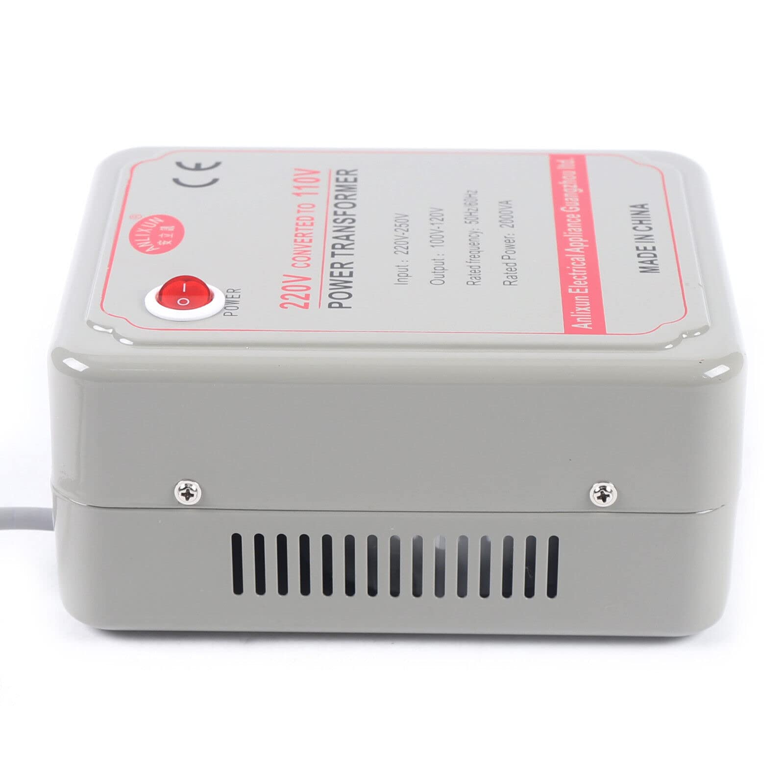 Potente convertidor de voltaje variable Transformador para convertir dispositivos eléctricos con un voltaje de 220 V-250 V en un voltaje de 100-120 V (1000 W) (2000 W)