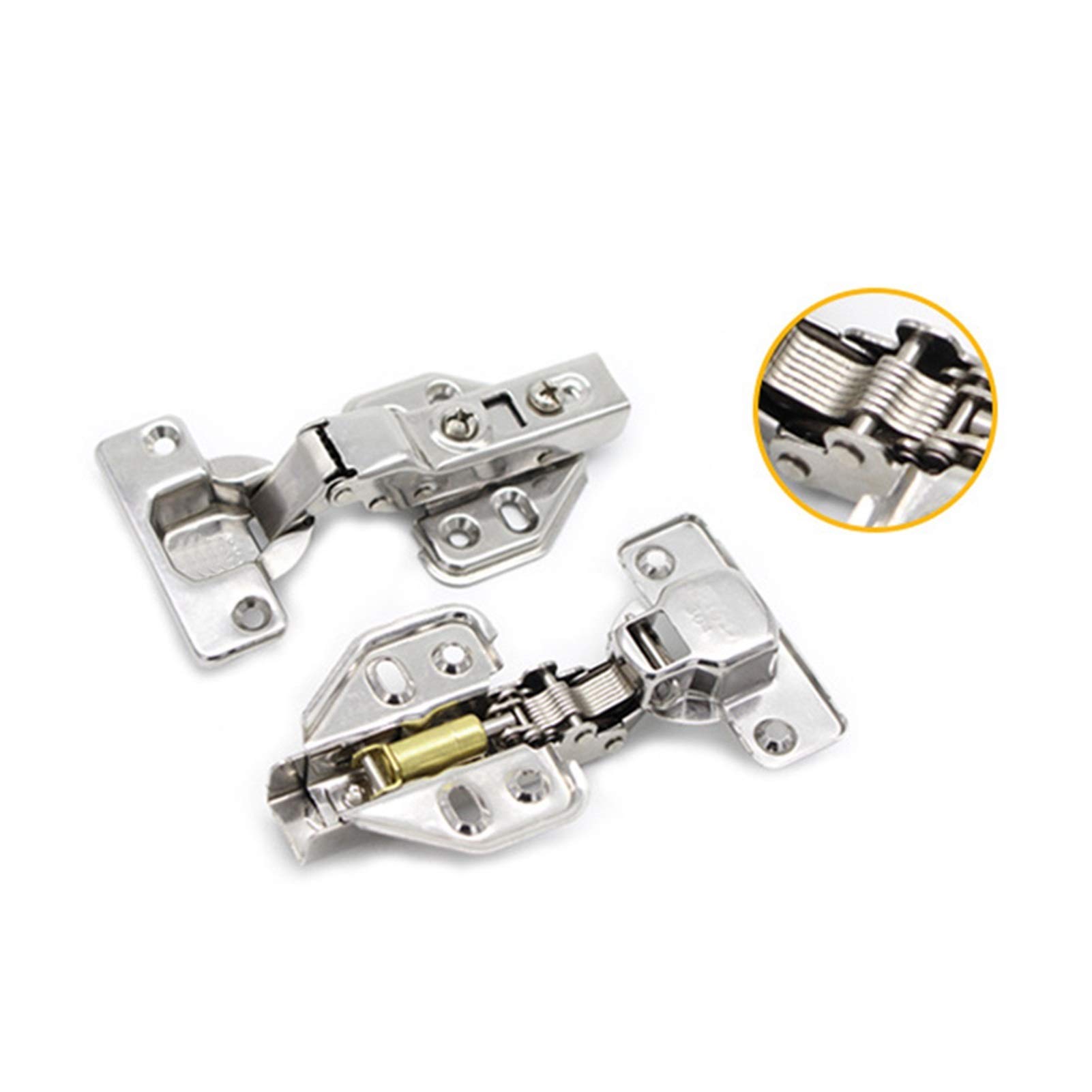 20 szt. Zawiasy ze stali węglowej amortyzator hydrauliczny zawiasy do szafek powolne zamykanie Clip-on 35mm kubek zawiasu proste ramię stała podstawa