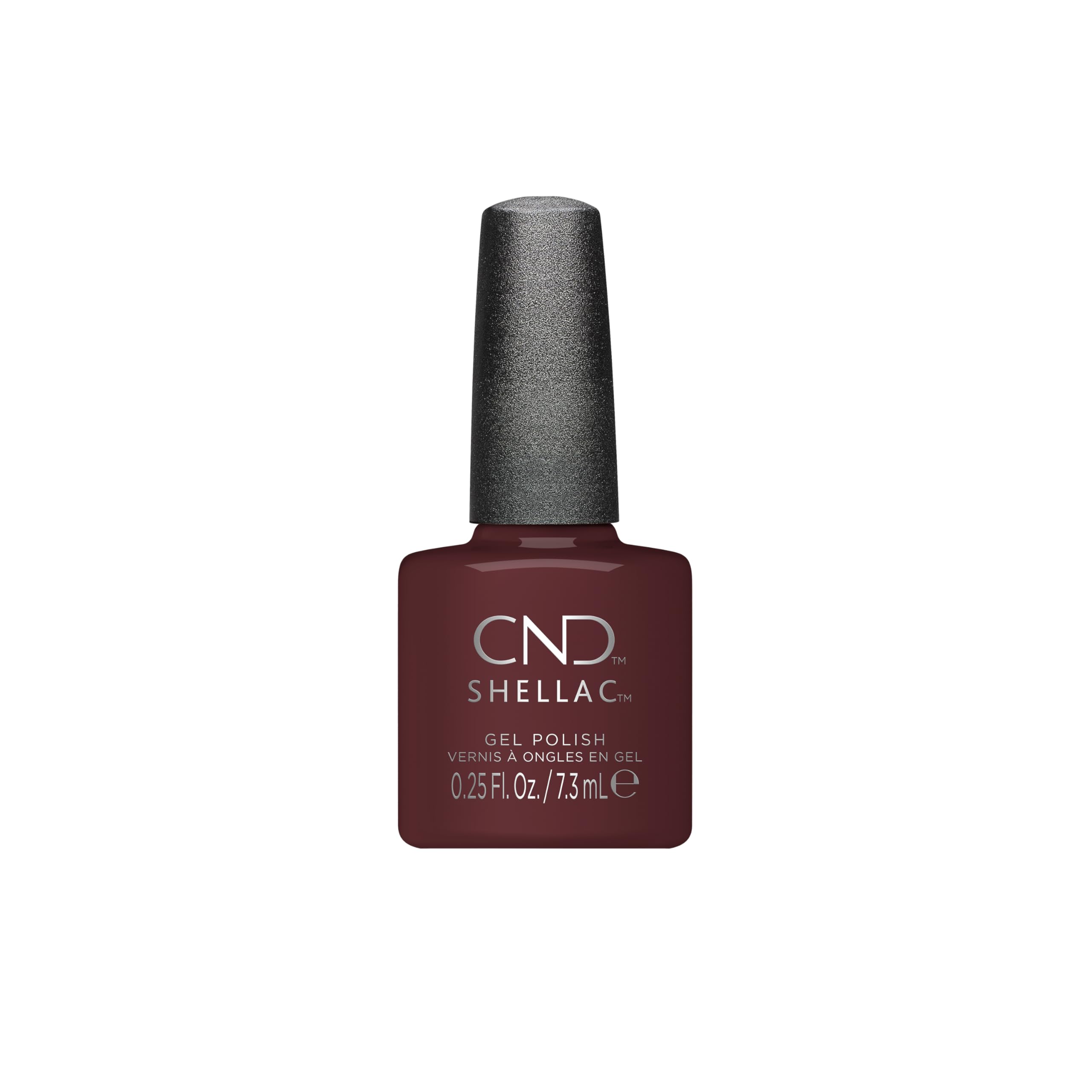 CND Shellac Gel Nail Polish, Long-lasting NailPaint Color with Curve-hugging Brush, Brown Polish, 0.25 fl oz
