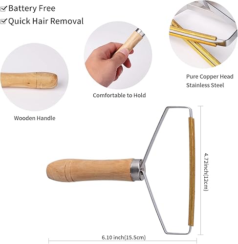 Miniatura 2 de 2 unidades de removedor de pelo de mascotas, removedor de pelusa portátil, herramienta de cepillo reutilizable para ropa, afeitadora portátil para