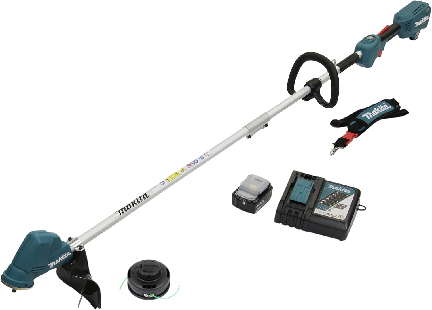 Tosaerba Elettrica Portatile Da 850 W, Tagliabordi Elettrico 18000 Giri/min, Decespugliatore Pieghevole Per Giardino, Utensile Elettrico Per Batteria Makita 18 V - Patio, Prato E Giardino - Foto 2