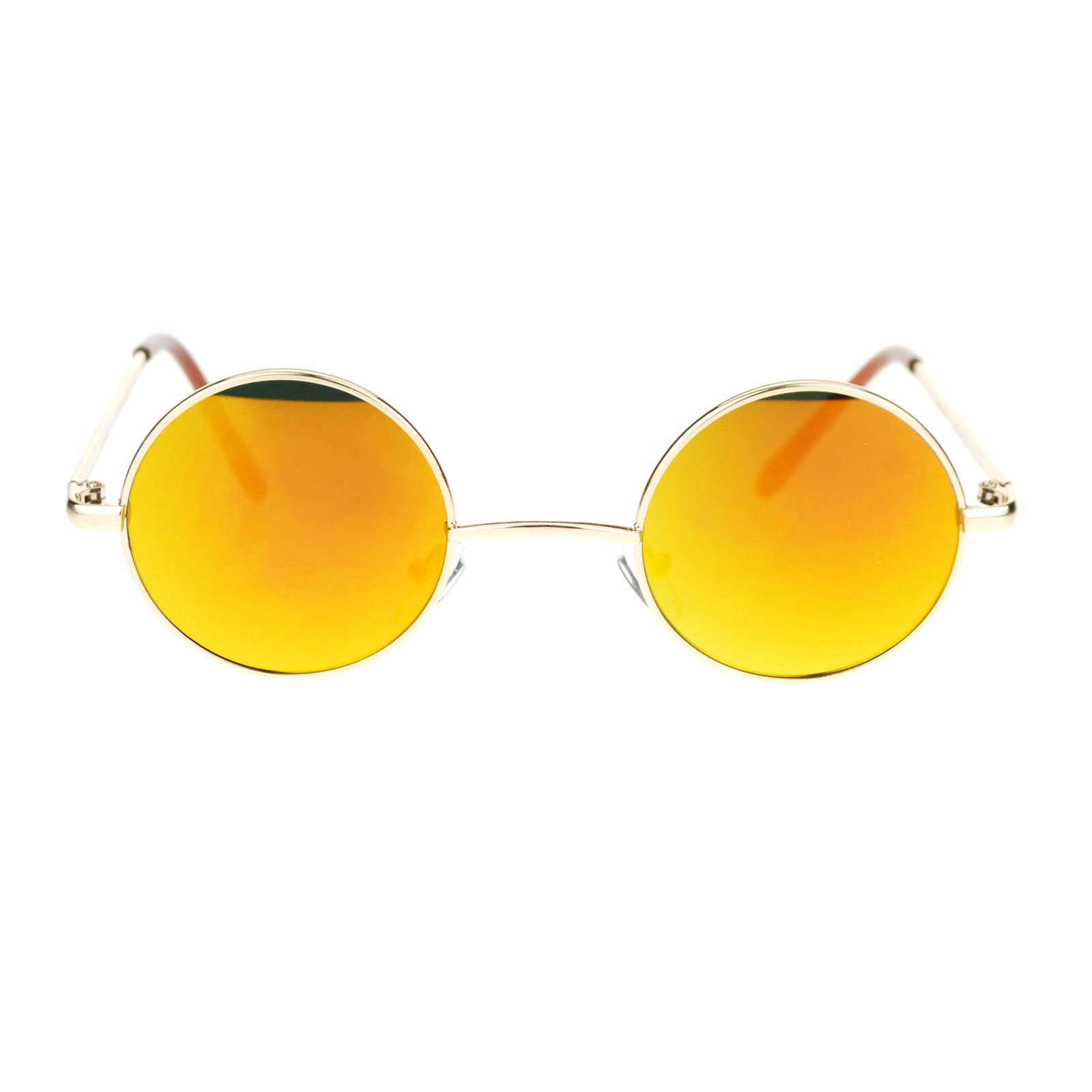 Retro Extra Small Round Circle mirrored Lens 70s Groovy Hippie Sunglasses