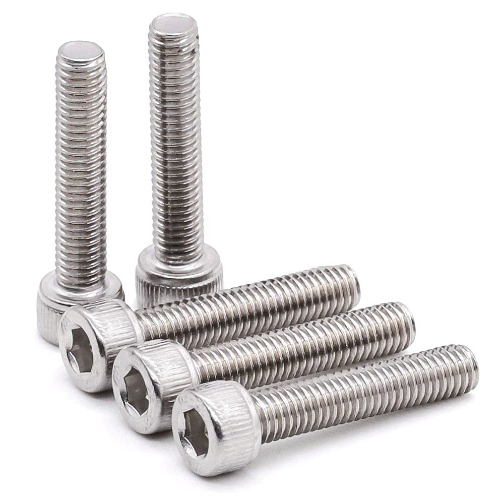 1/4-20 x 1 (30 pcs) Socket Head Cap Screws, Allen Hex Drive, 18/8 Stainless Steel 304, Full Thread, Bright Finish, Coarse Thread