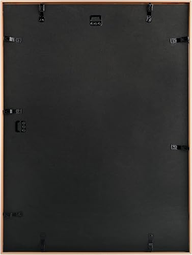 Vista 237 de Golden State Art - Marco de fotos de aluminio satinado clásico de 8 x 10 con alfombrilla de color marfil para fotos de 5 x 7 y cristal real, Dorado