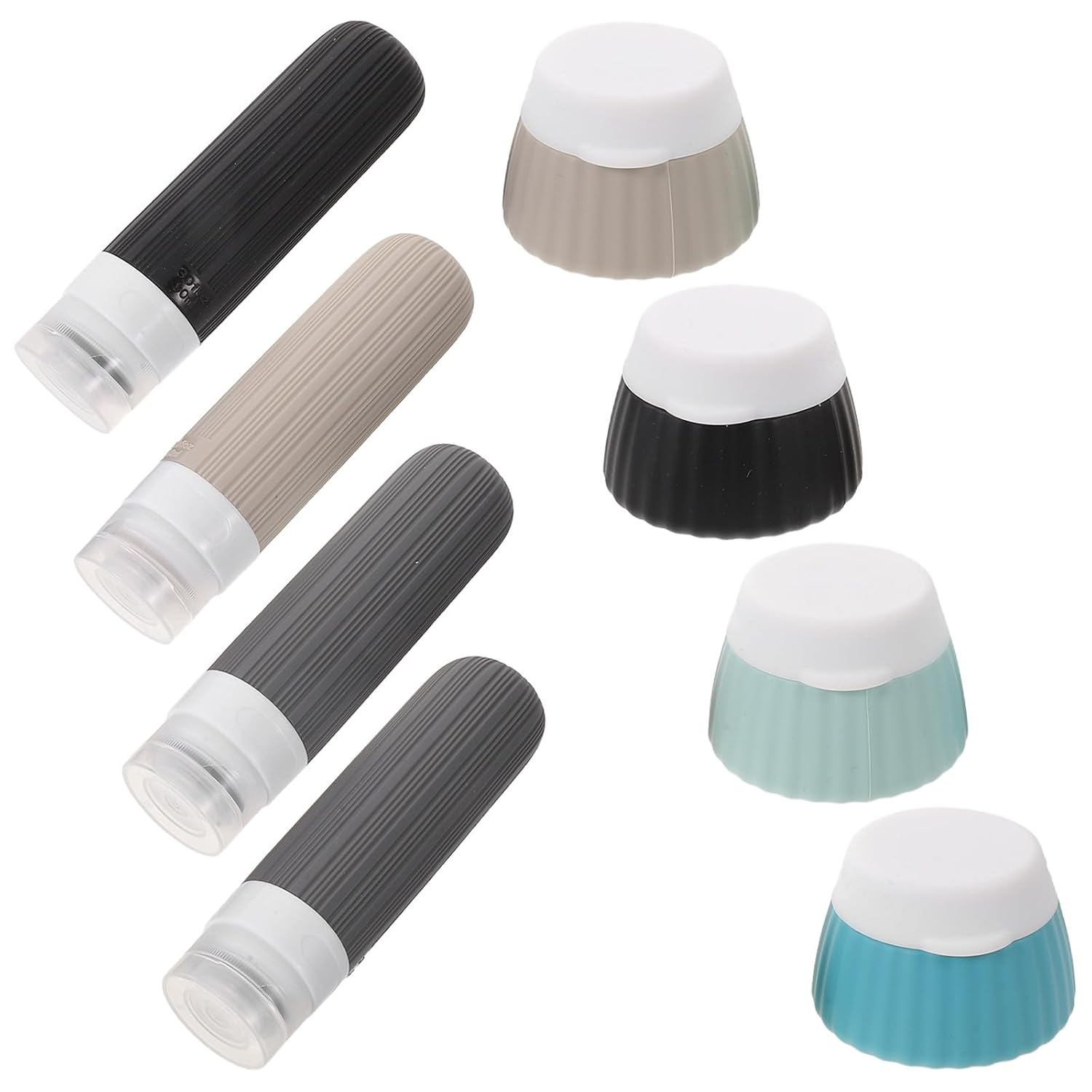 Travel Refillable Squeeze Bottles Set Leakproof Silicone Plastic