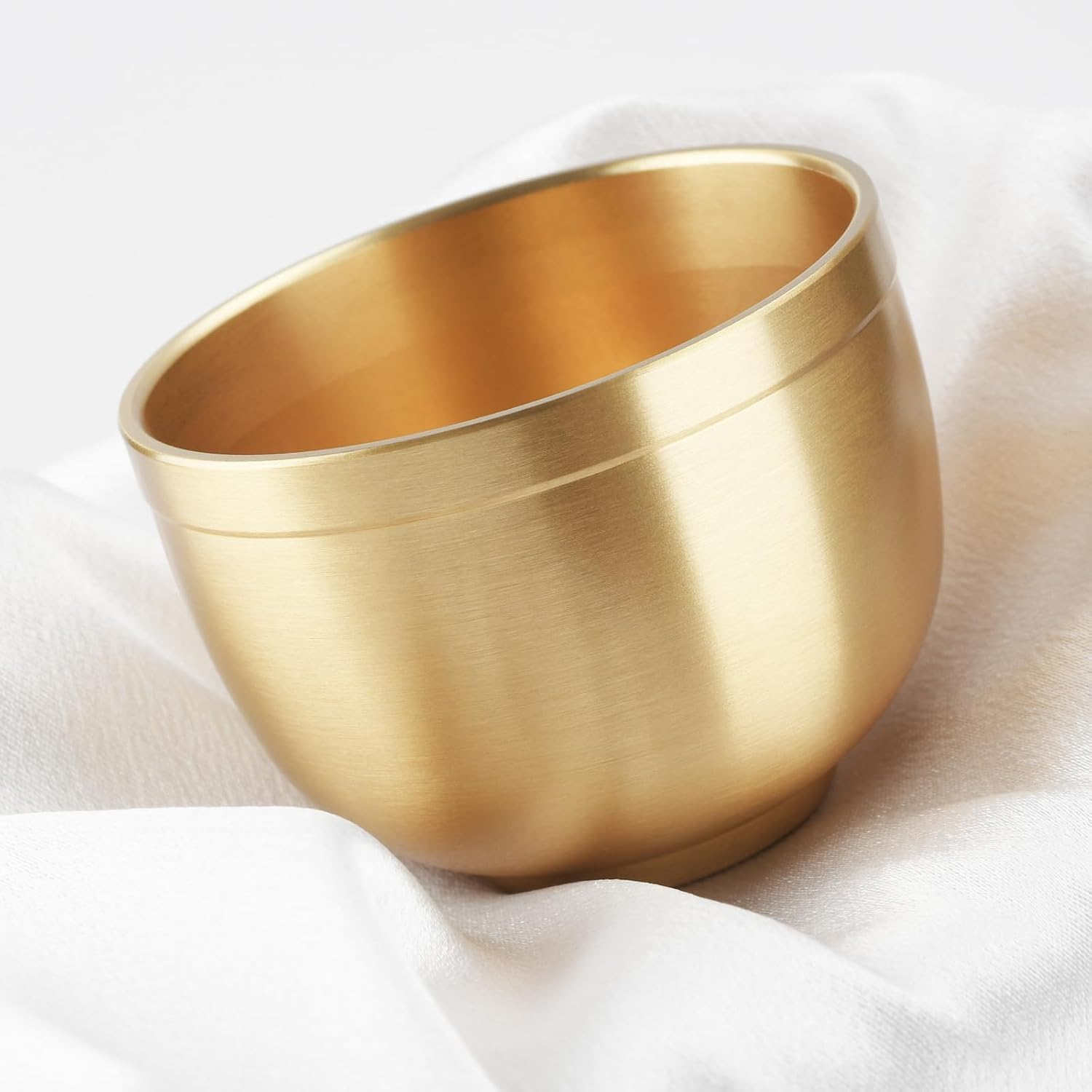 4 Pack Gold Shot Cups Brass Shot Glasses 2-7/8oz Cool Shot Glasses Set Man Cave Decor Vodka Tequila Whiskey Gifts for Men