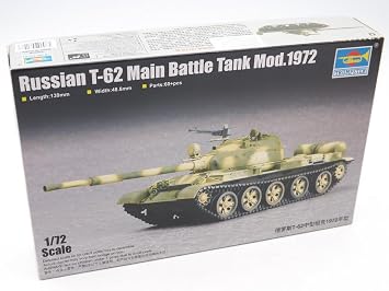 Trumpeter 1/72 Soviet Army T-62 Main Tanks 1972 Plastic Model 07147 TRU07147