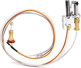 Criditpid 446-512A NG Pilot Assembly for Heat-N-Glo Gas Fireplaces and Log Sets, Natural Gas Pilot Assembly Replacement Parts for Heat N Glo SL2000, 5000, 6000 Gas Fireplace Insert with Thermopile