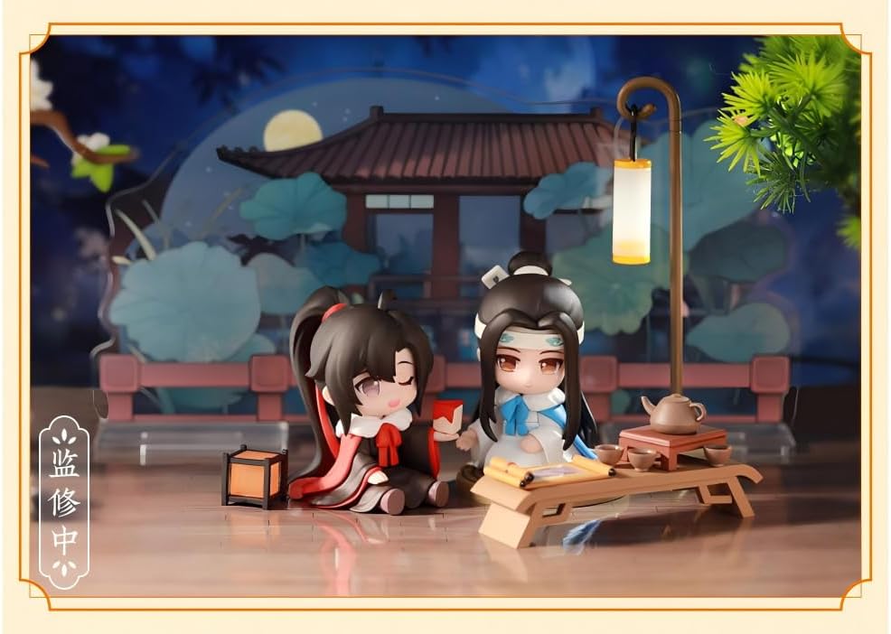 THE UNTAMED Mo Dao Zu Shi Figure, Q Version Desktop Decoration, Wei Wuxian&LAN Wangji Collectible “Yun Shen Xie Ying”Series (B)