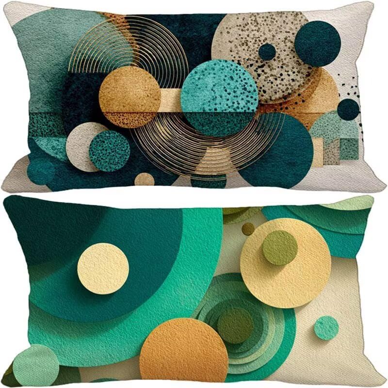 Housse coussin 70x90 turquoise imperméable contre les taches et la pluie