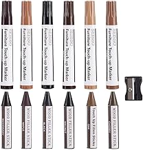 Wooden Furniture Repair Set, Flooring Repair, Floor/Door Repair, Scratches, Holes, Paint Peel Repair, Scratch Removal, Scratch Hide, Repair Pen, Repair Stick, 6 Colors Included