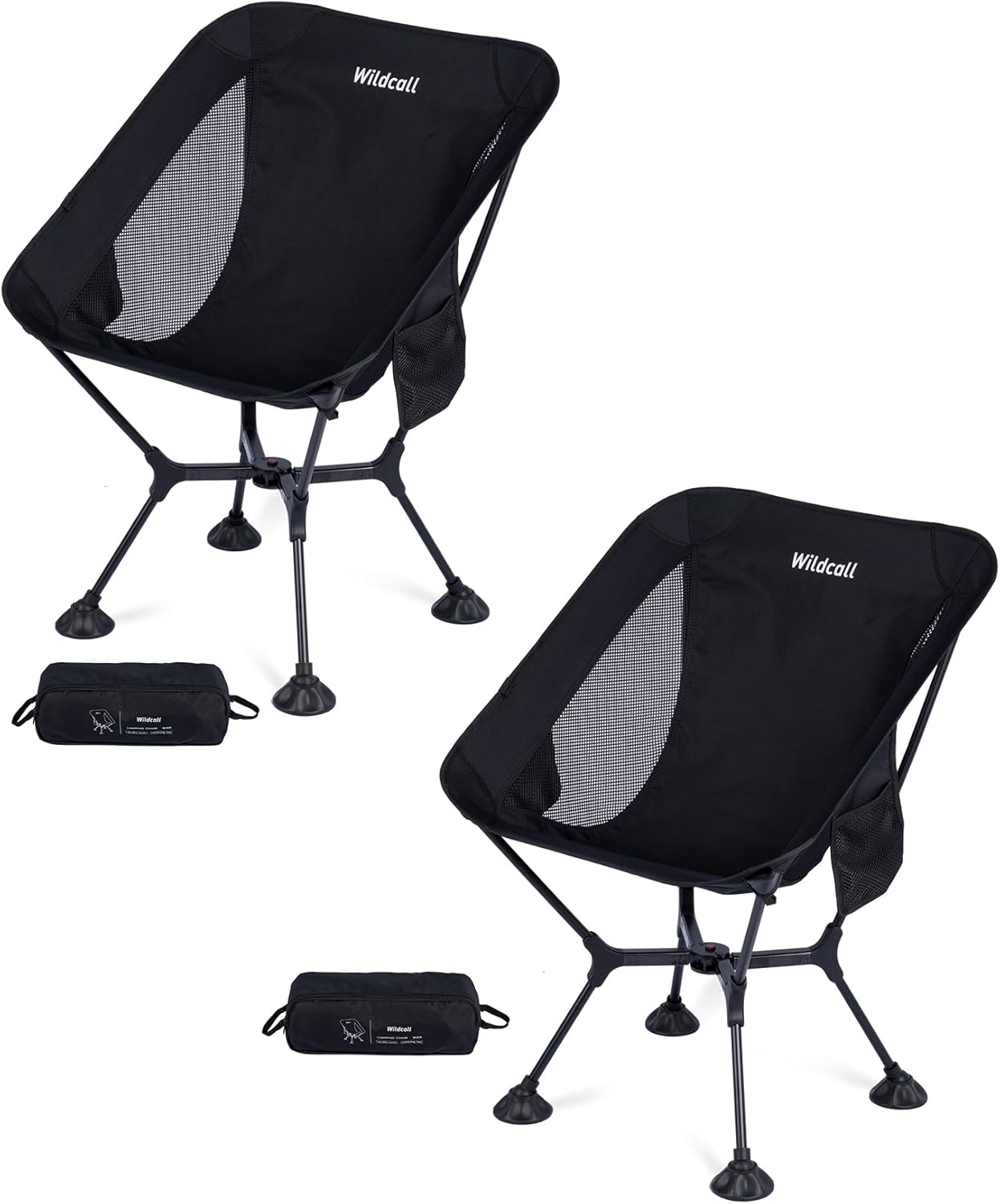 WildCall Ultralight Compact Camping Chair Quick Setup Frame Beach Chair with Anti-Sink Large Feet