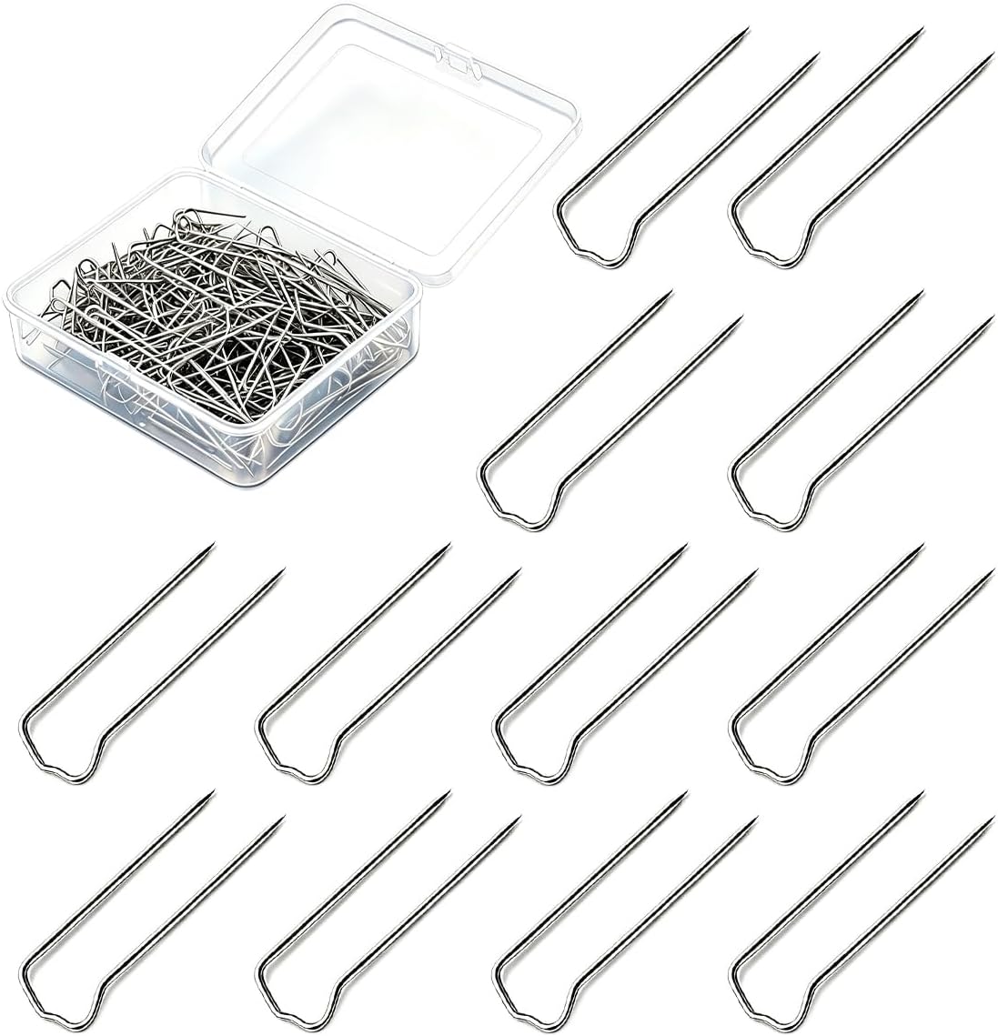 NEWHOOK 150Pcs Floral U-Shaped Pins 1.8" for Crafts, Wreaths, Foam