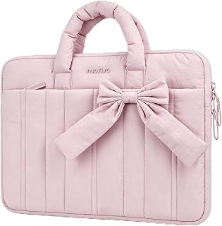 MOSISO Laptop Case 16 inch, 15-15.6 inch Puffy Laptop Sleeve, Pink