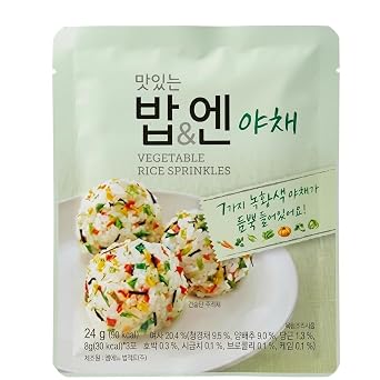 BENEPISYO Vegetable Rice Seasoning Sprinkles, 3 Servings | Authentic korean savory flakes, perfect topping for jumeokbap and bento boxes, conveniently individually packaged 24g