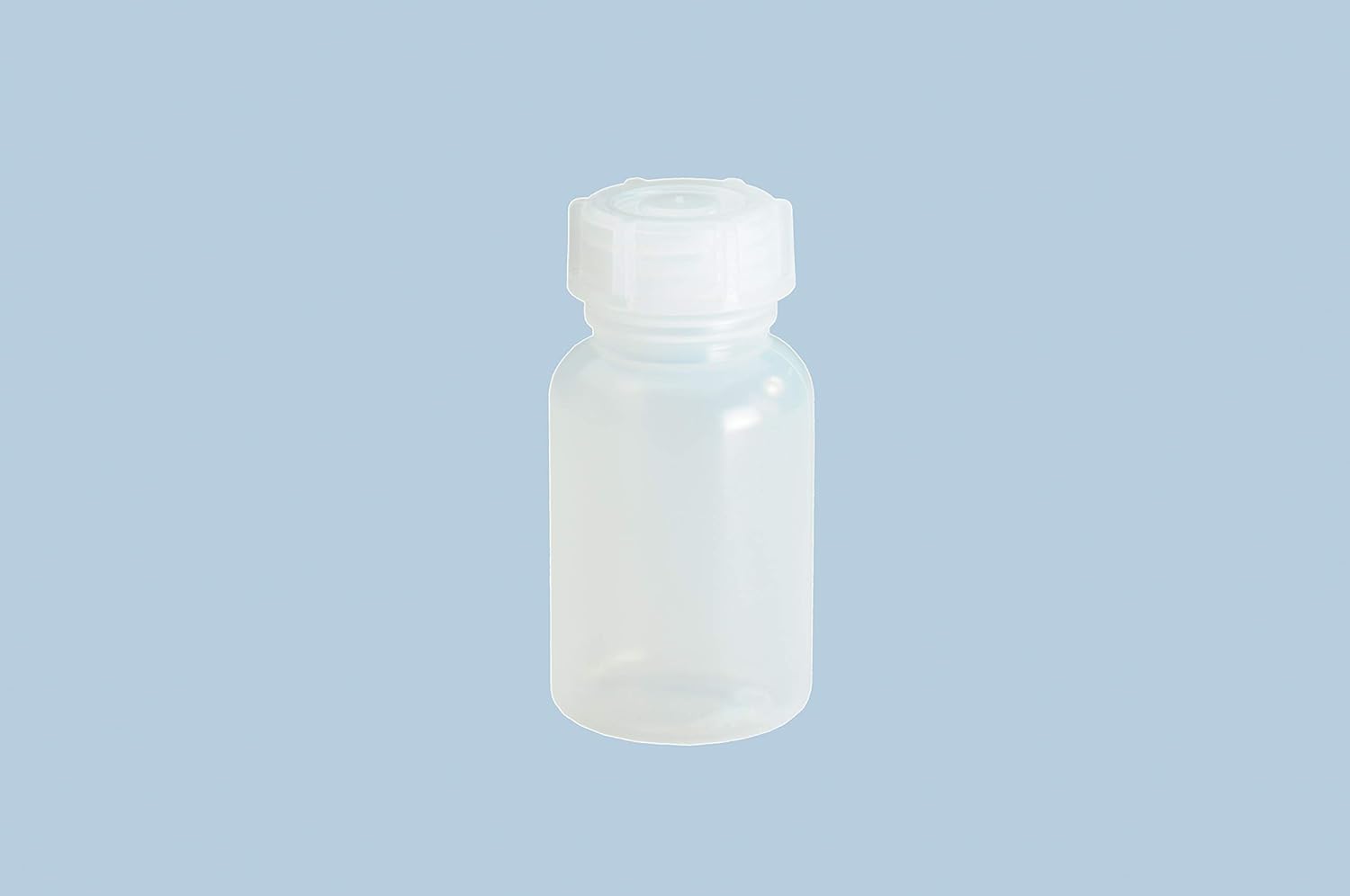 hünersdorff Wide Mouth Bottle for Filling with Screw Cap Made of LD-PE (Shatterproof and Food Safe), 50 ml, Transparent, Natural Colour