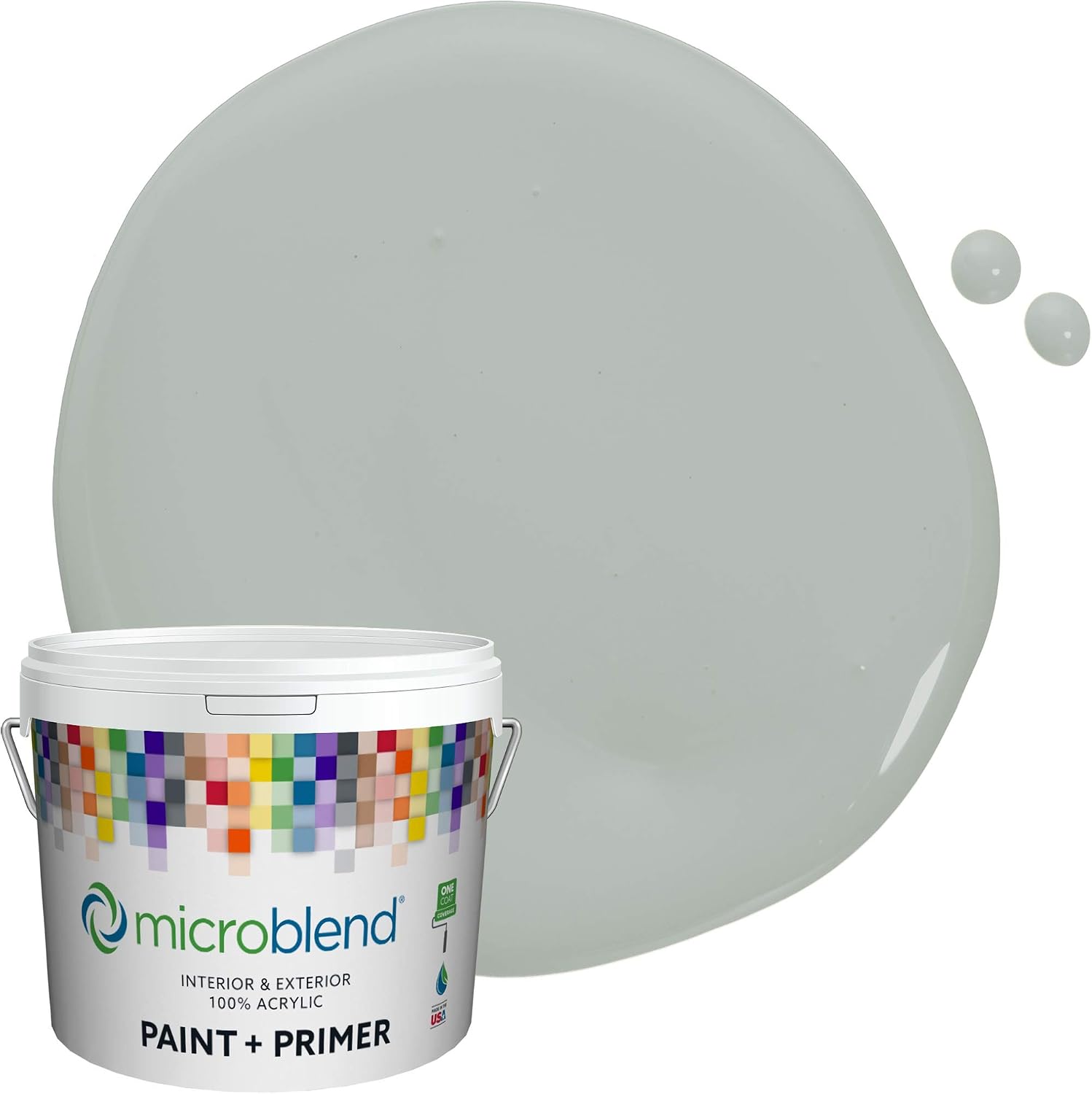 Microblend Interior Paint and Primer - Gray/Sierra Grande, Satin Sheen, Sample, Microblend Neutrals Family