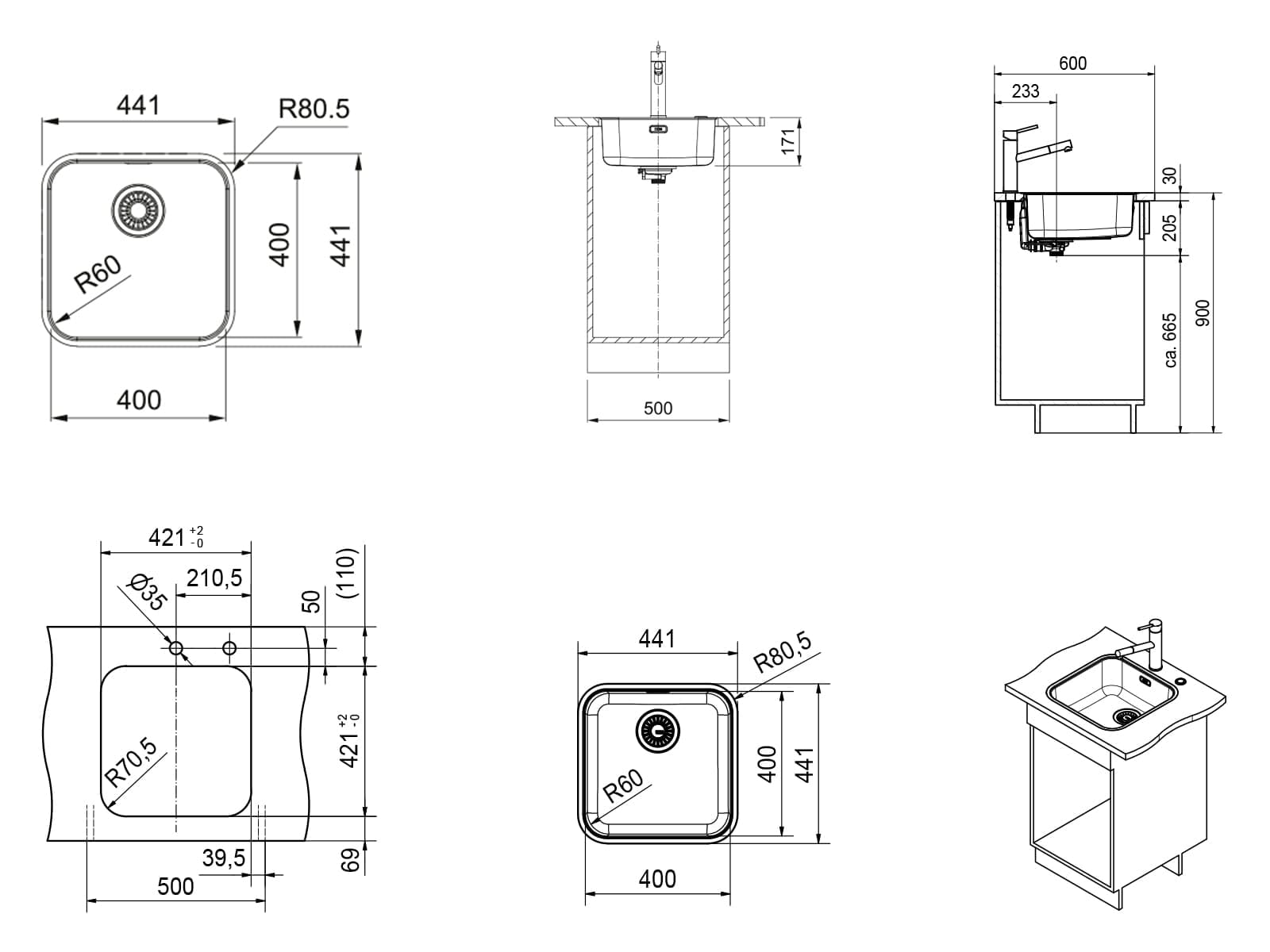 Franke Smart SRX 210-40 - 127.0708.295 Edelstahlspüle gebürstet