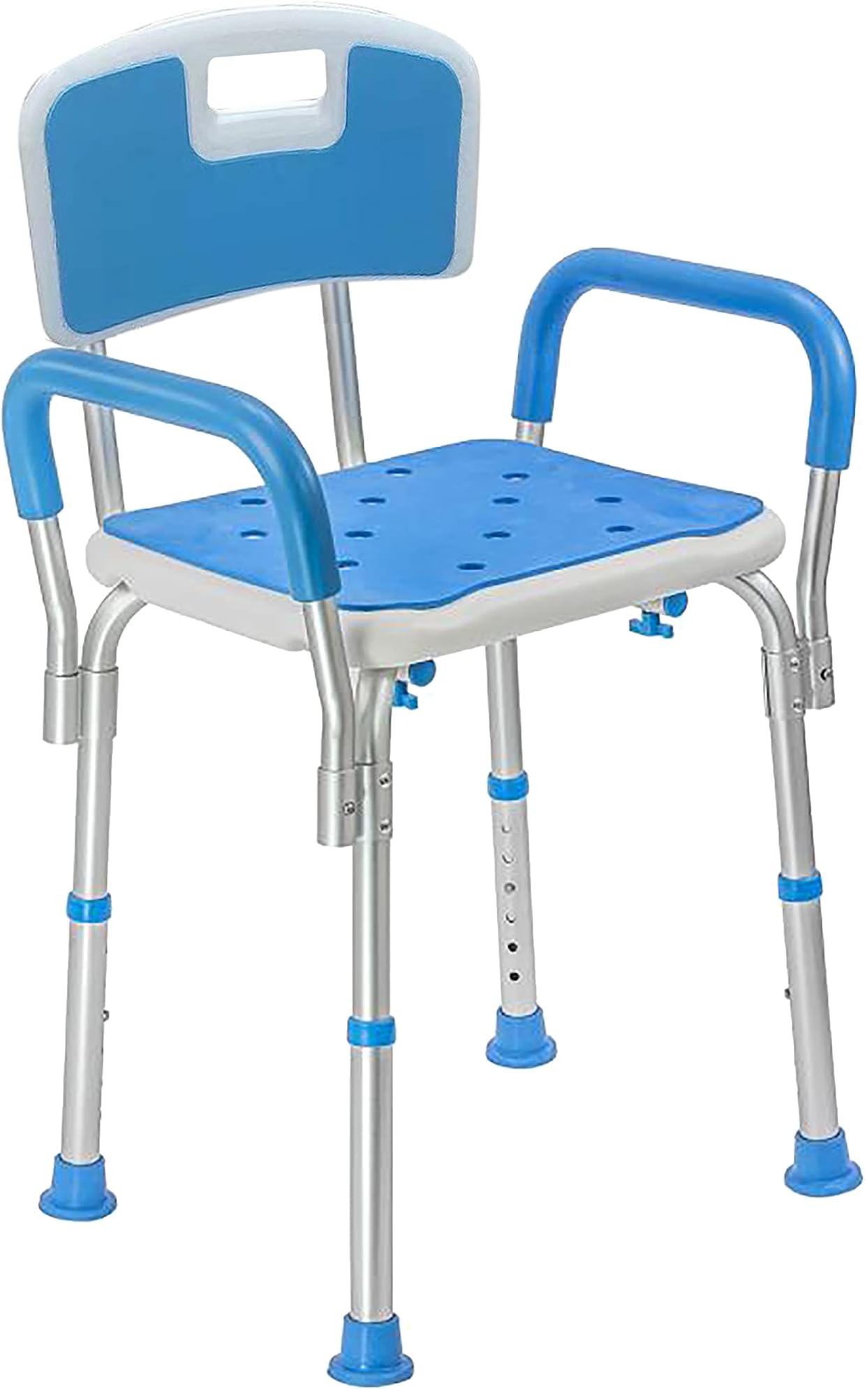 MEDITIVE Shower Chair Bath Seat with Padded Armrests and Back, Great ...