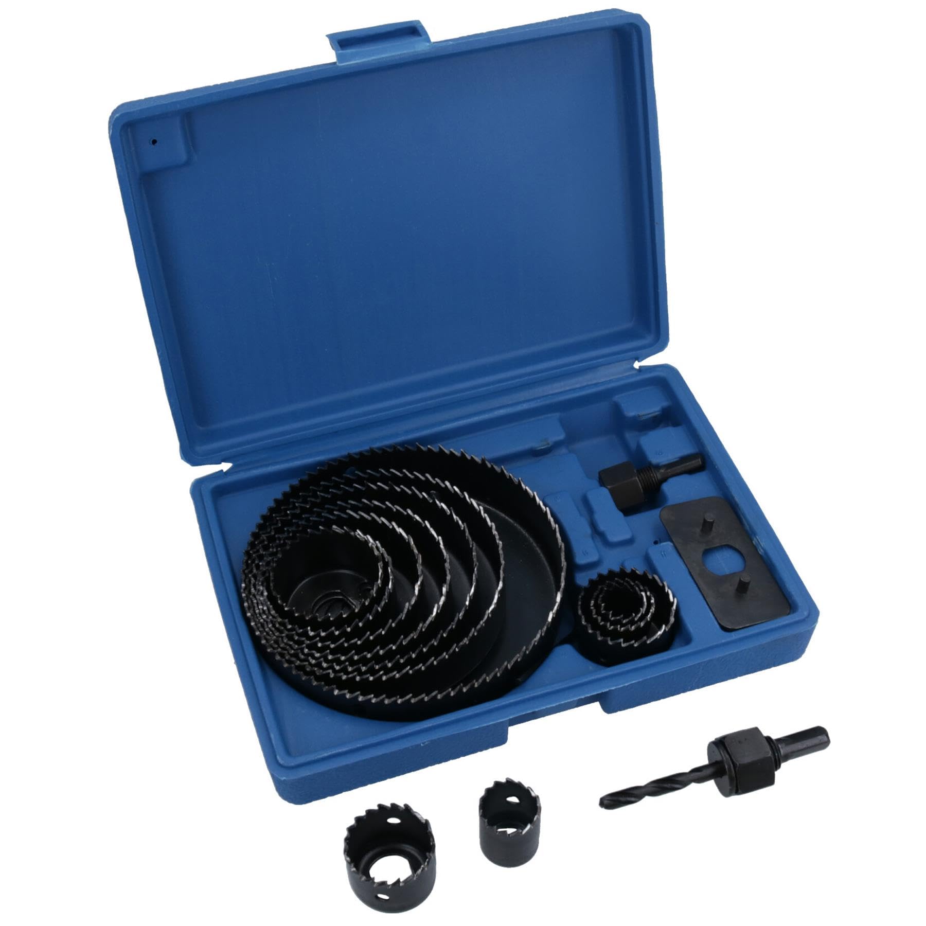 Ab Tools 16Pc Circle Hole Saw Round Cutter Drill Kit With Arbor And Storage Case Te110