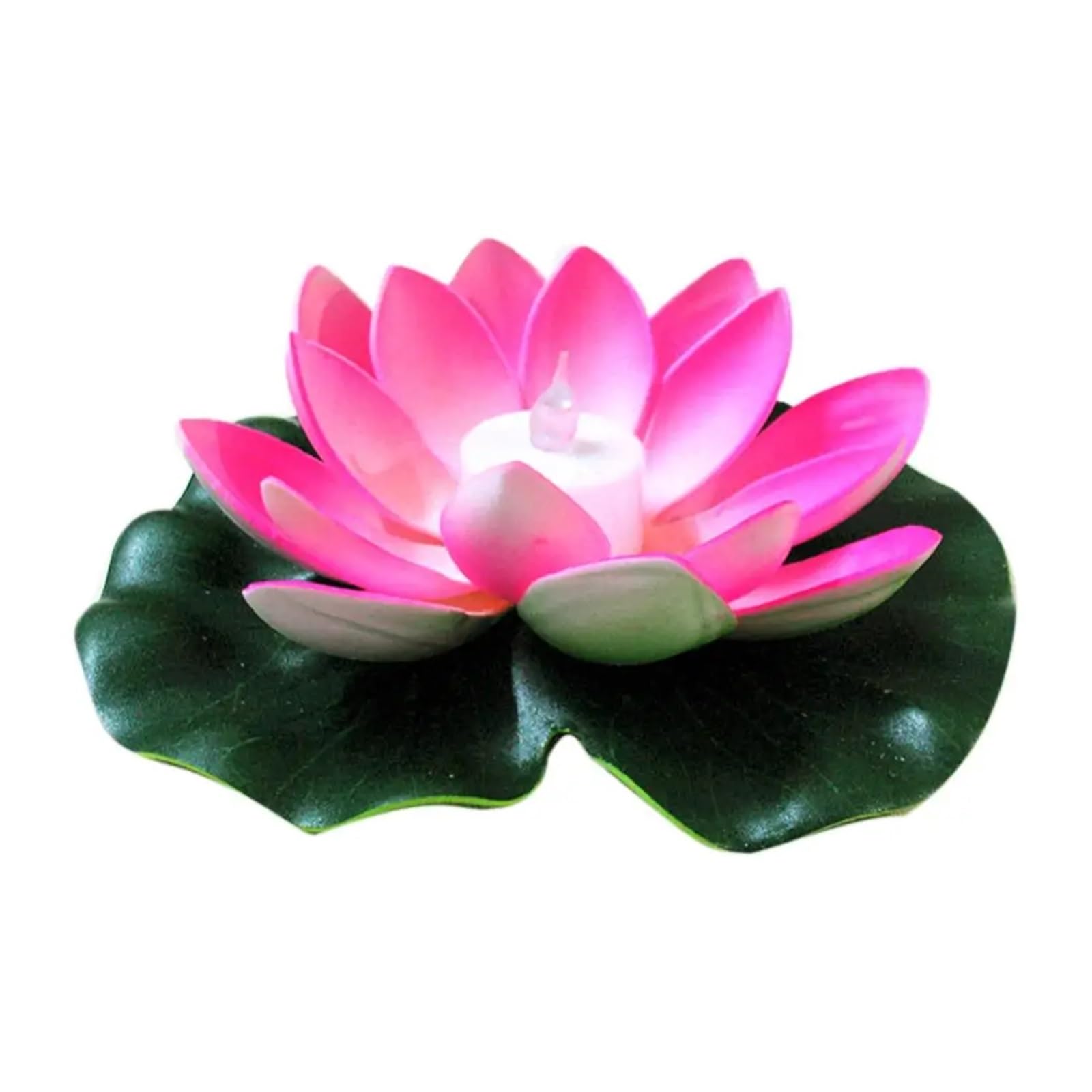 UJEDFHV Artificial Water Lily 18cm Artificial Lotus Flower Light Floating Floral Lamp Garden Pond Night Simulation Decoration for Garden