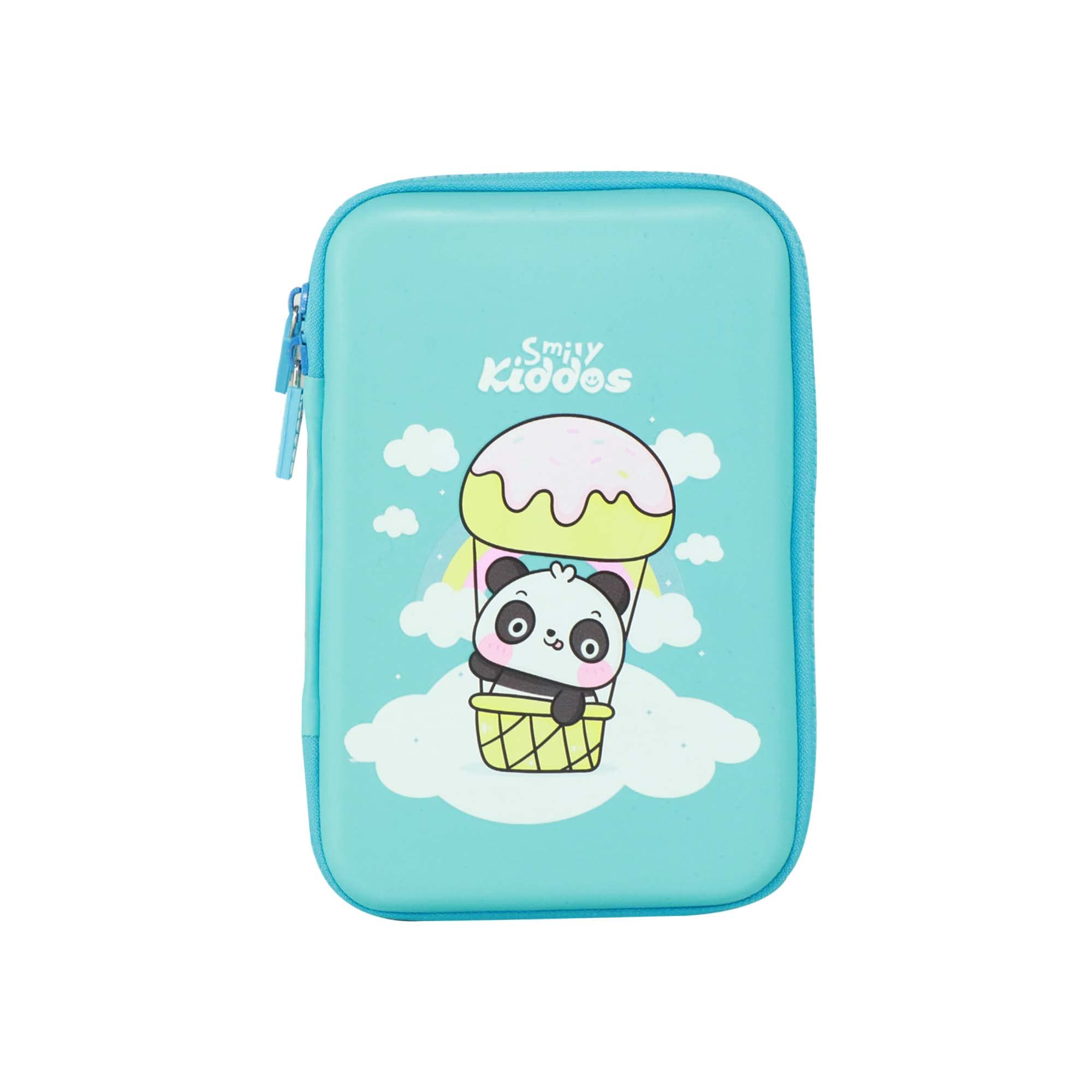 Smily Kiddos Single Compartment Pencil Case Stylish Cute Large Capacity Hardtop EVA Pencil Case Organizer School Kids Girls Women Pen Holder Pouch Multi Purpose| Panda | Light Blue (B0B97KDK8H) Amazon Price History, Amazon Price Tracker