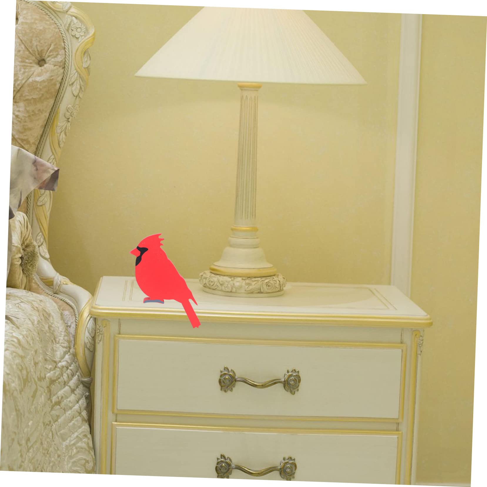 IMIKEYA Pièces Oiseau en Bois décoration de scène de noël décor d'oiseau de Noël décoration d'intérieur Decoration Sapin de Noel Décorer des Oiseaux Accessoire de Parure de Festival