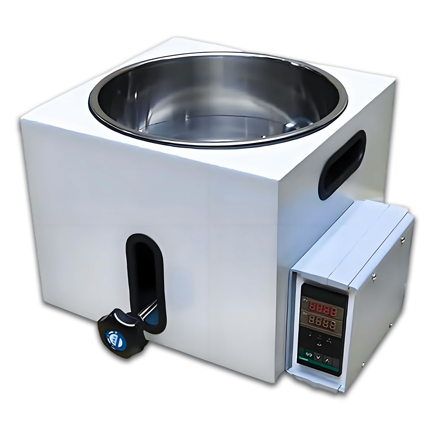 Baño María de Laboratorio Tipo Elevador, Calentador Termostático Digital - Control de Temperatura PID, Capacidad de 2 L/3 L/5 L, Revestimiento de Acero Inoxidable - Para Experimentos Químicos (2 L) 2L