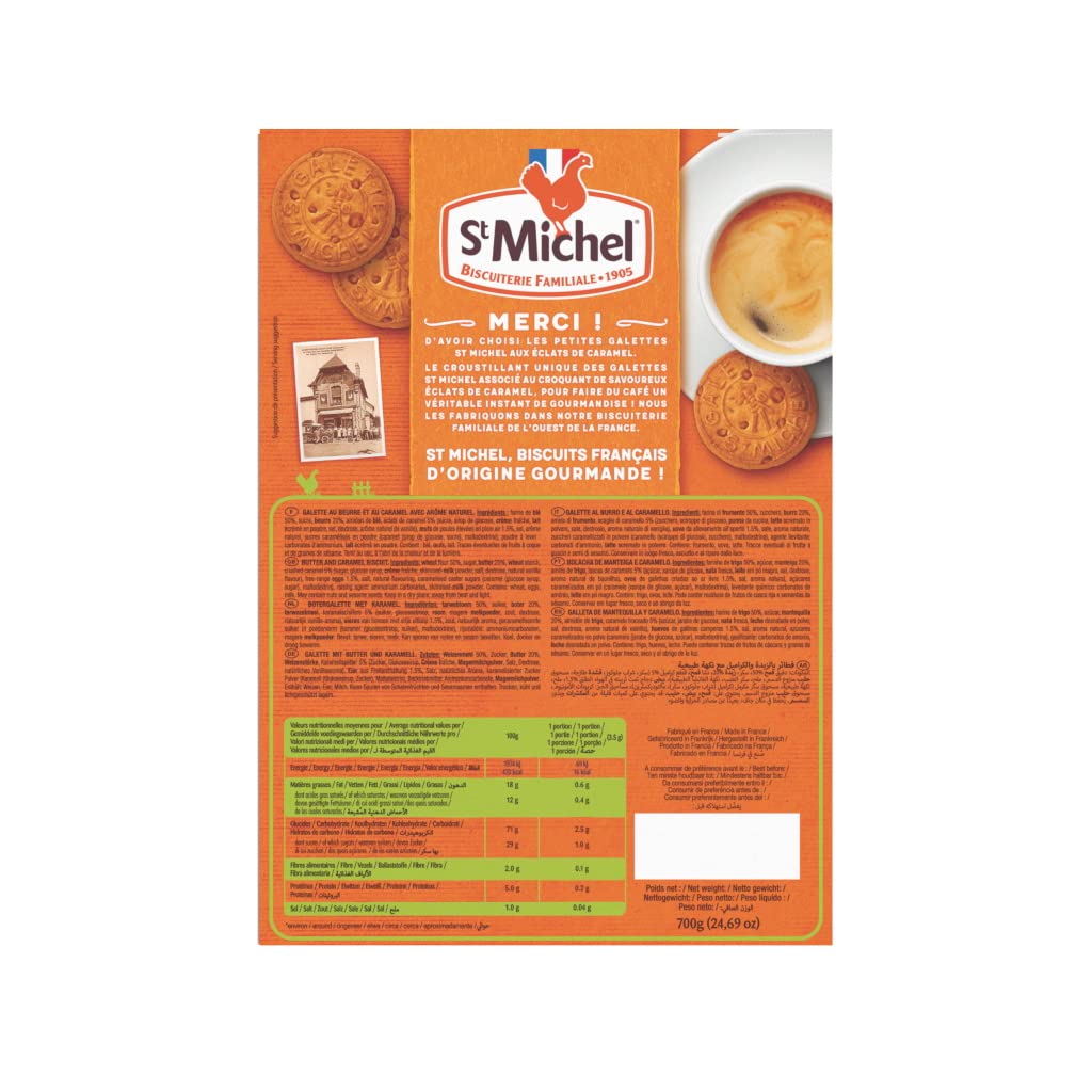 St Michel Distribuidor de Galletas Pequeñas con Trocitos de Caramelo 200 Galletas en Bolsa Fresca