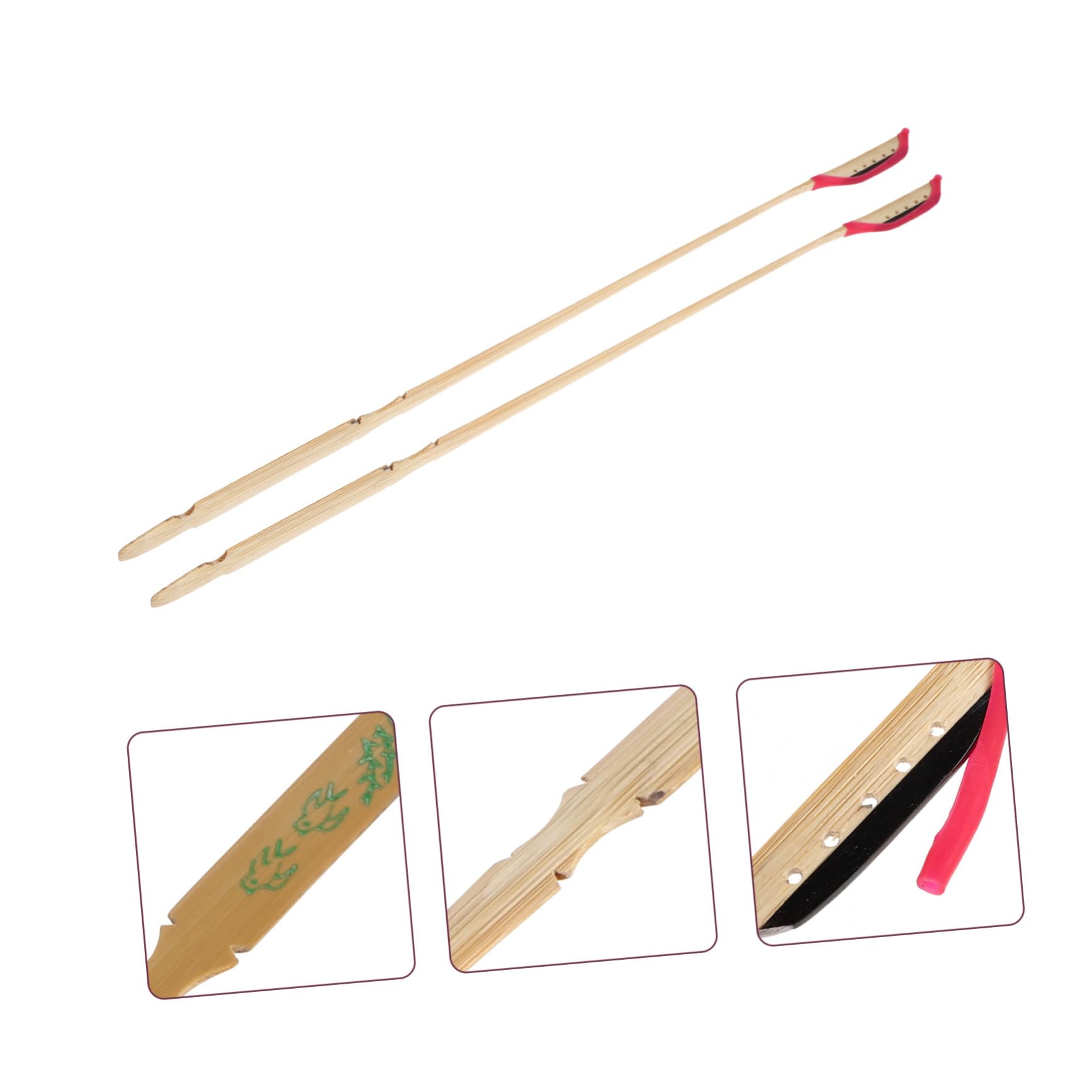 VICASKY 2pcs Yangqin Bamboo Yangqin Hammer Dulcimer Mallet Yangqin Jean Ebony Head for Yangqin Dulcimer Accessories Stretch Jeans Durable Dulcimer Bamboo Yueqin Ebony Bar - Image 9