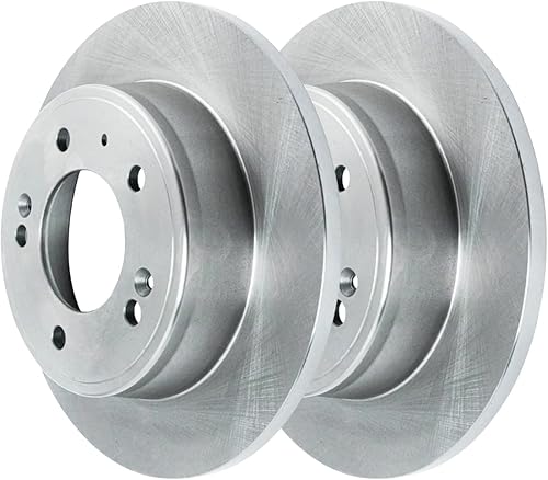 AutoShack R41605PR - Rotores de freno trasero, par de 2 piezas del lado del conductor y del pasajero para Kia Soul Seltos Forte5 Forte Koup Hyundai