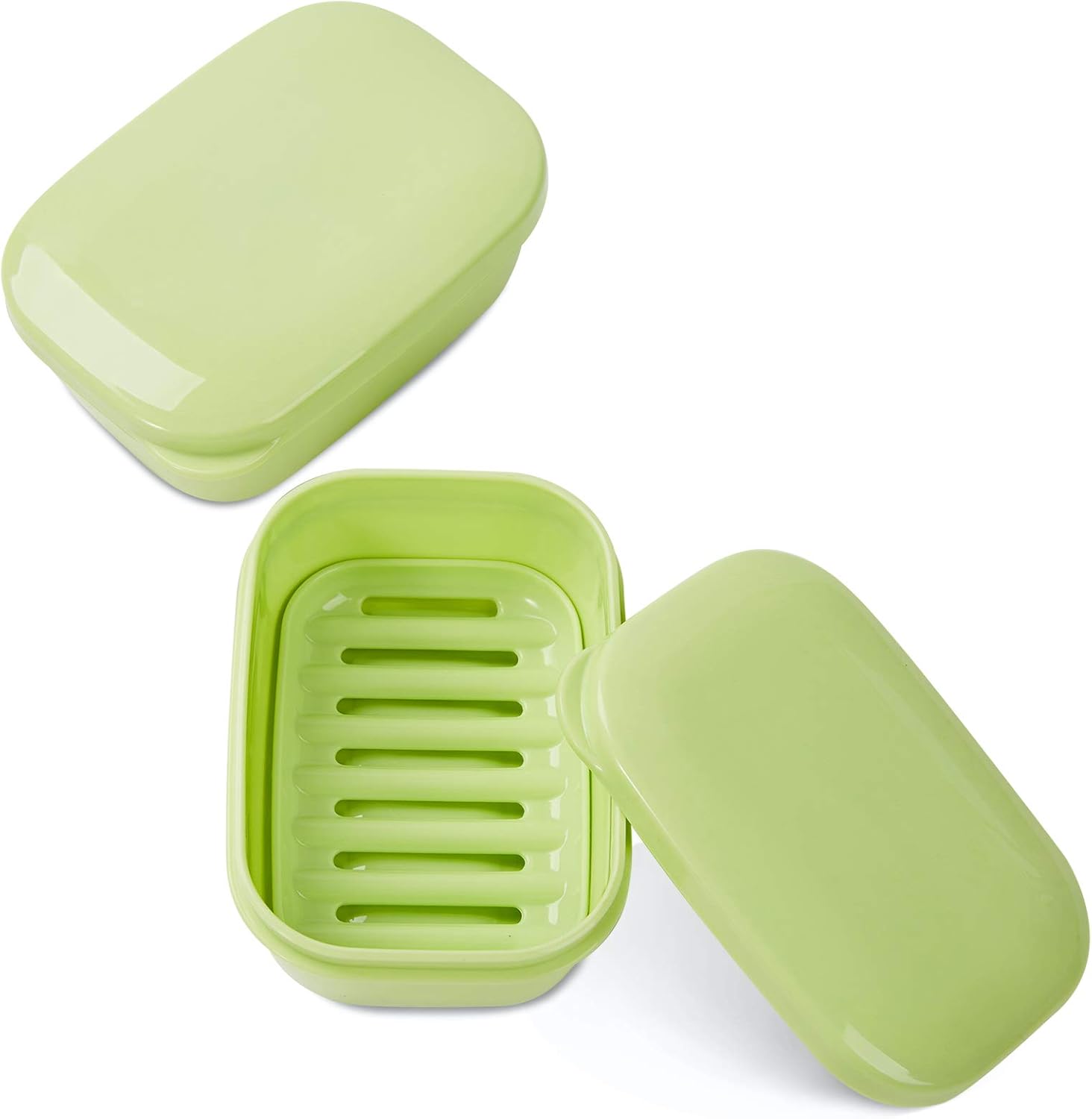 Quatish Travel Soap Container, 2PCS Portable Soap Holder