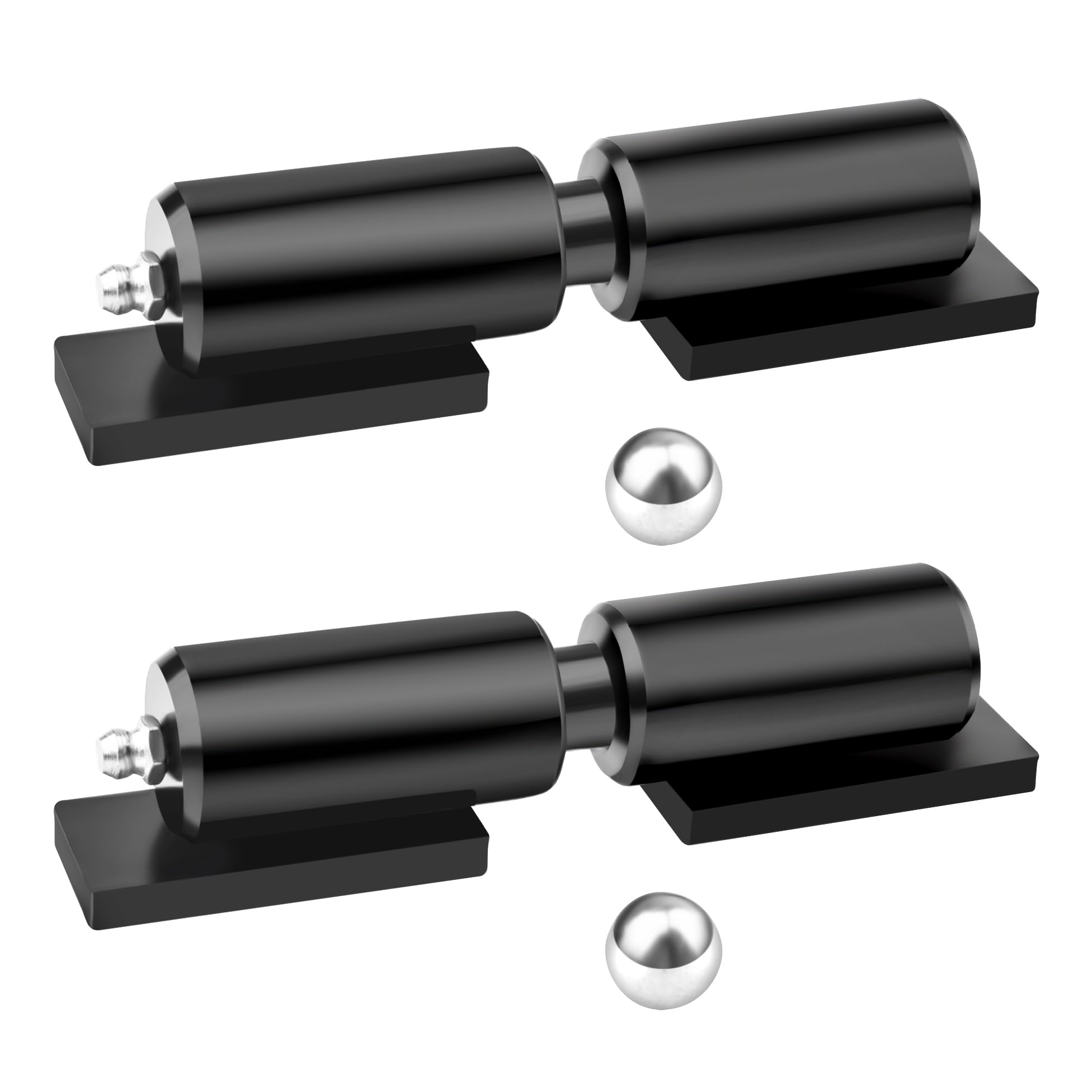 Buy 7" Heavy Duty Gate Hinges 2 Pack Weld On Install Black Iron Barrel