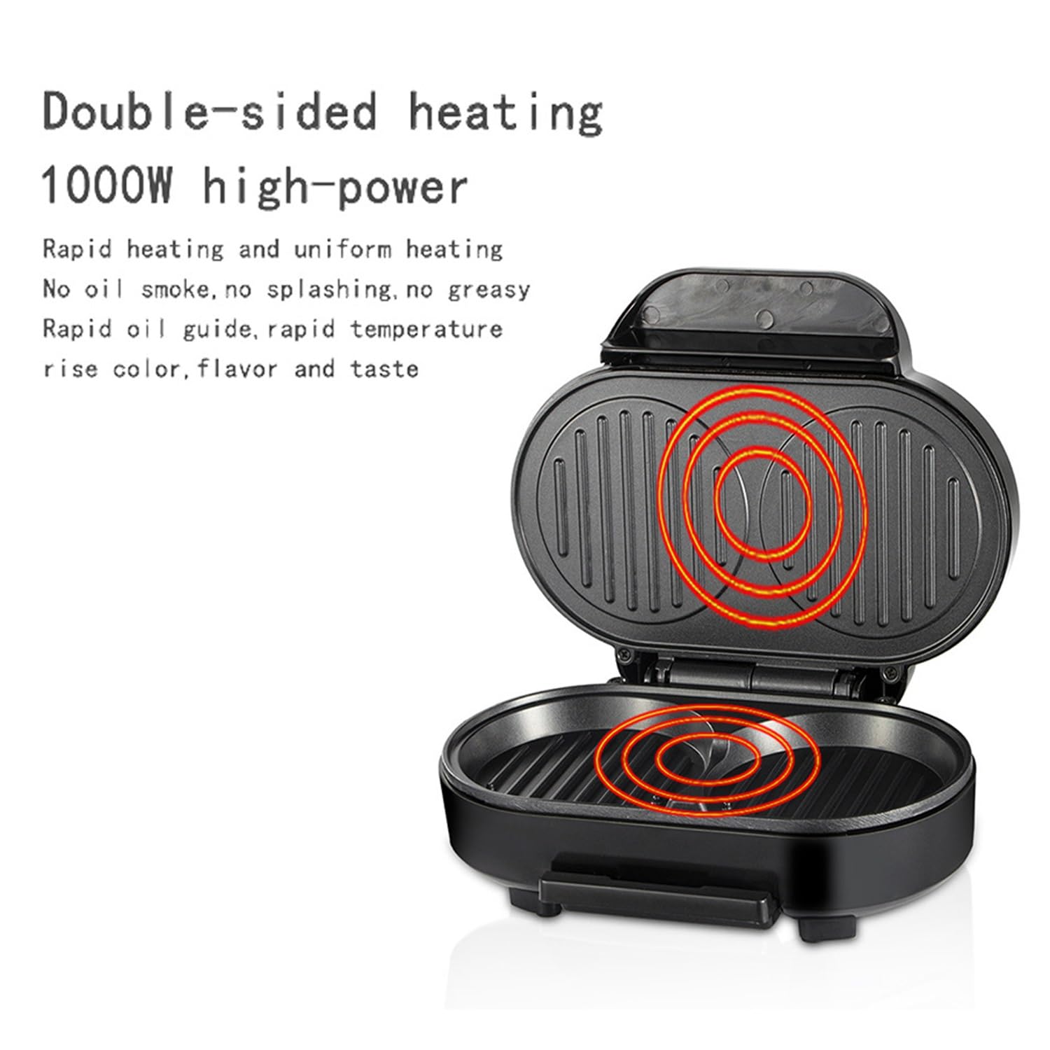 Breakfast Sandwich Maker, Double Mini Grill Maker, Burger Press Patty Maker, Breakfast Station, Make Egg Muffin Sandwiches Burgers Hot dogs & Pancakes