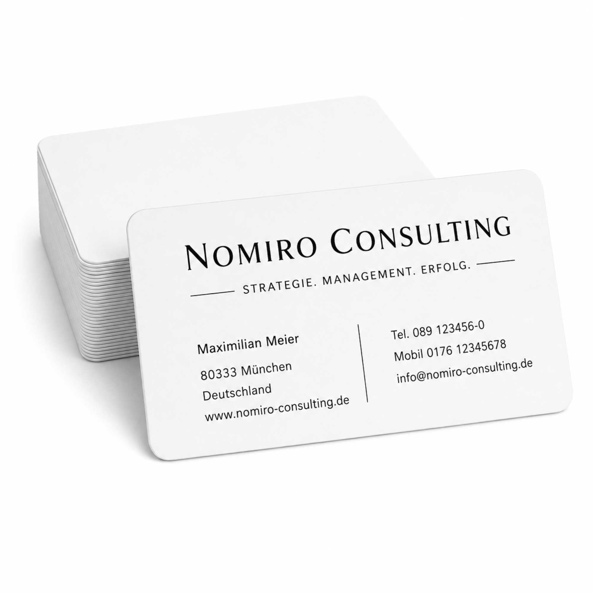 Visitenkarten erstellen - 1000 Stück - Text Linie - personalisierte Business Karten - 85 x 55mm, Text