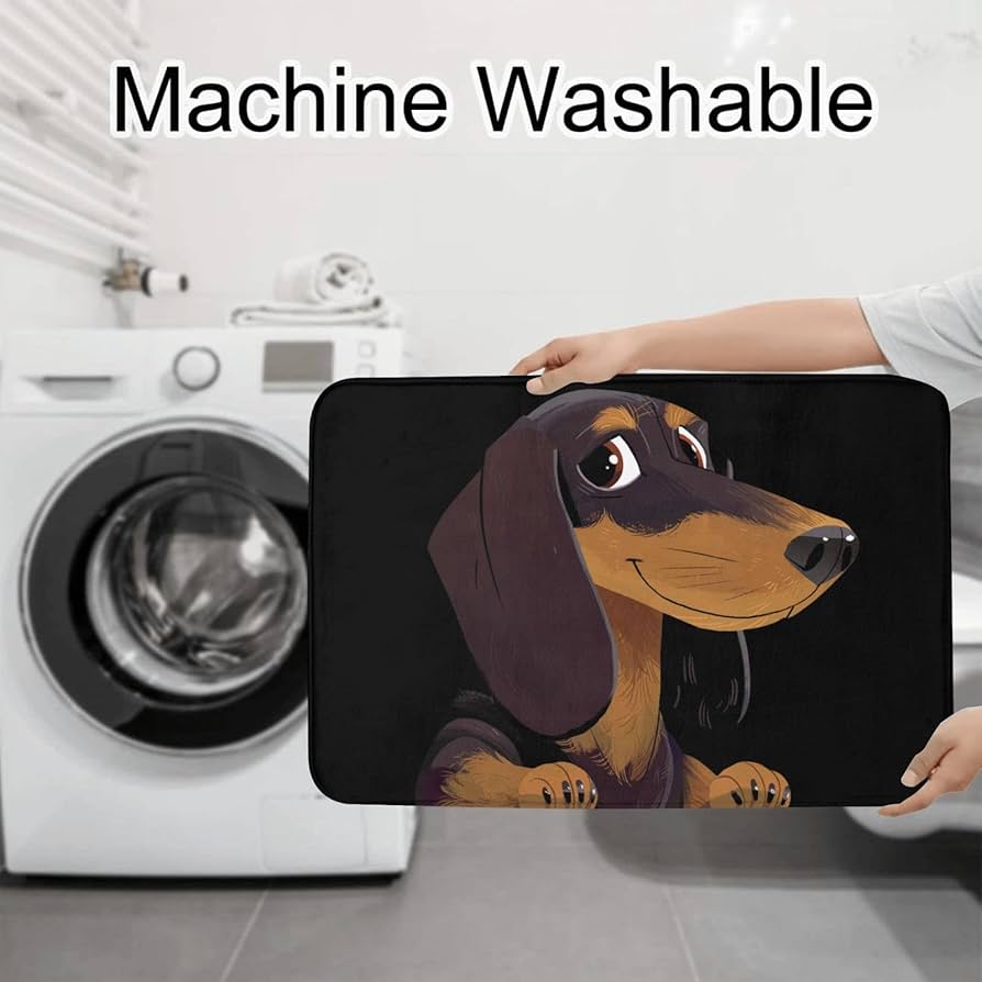 Amazon｜萌え ダックスフント 犬柄 3点セット トイレマット