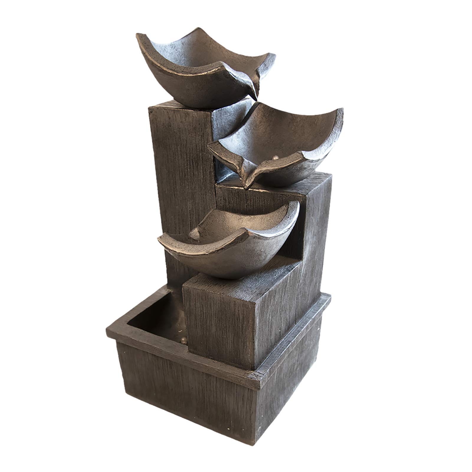 Streetwize – Solar Powered Cascading Slate Water Feature, Garden Fountain – No Running Costs, Eco Friendly Decking Patio Fountain (GW280)