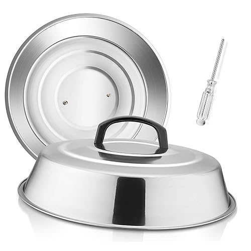 HaSteeL Cheese Melting Dome Set of 2, 12 Inch Round