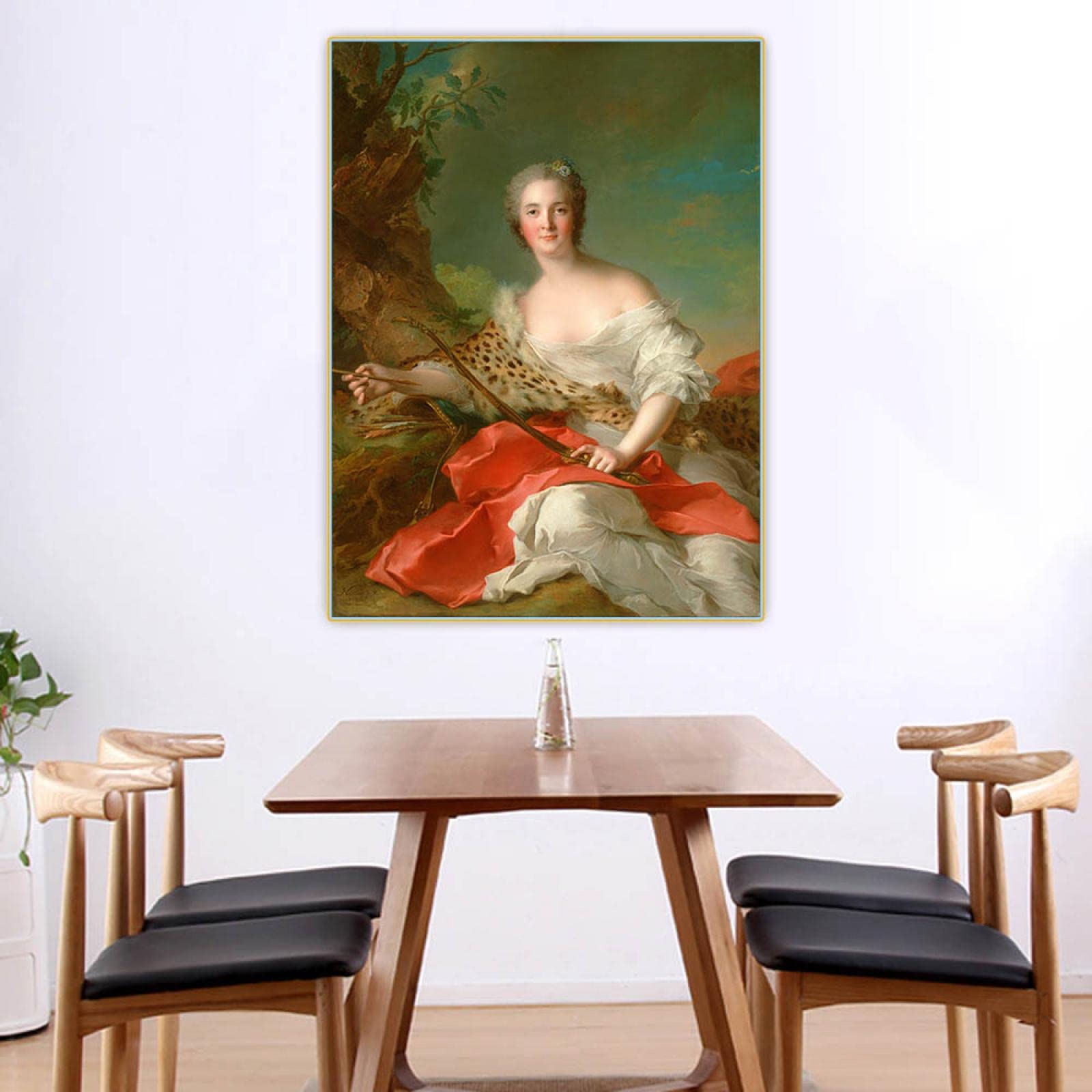 SDVIB Jean-Marc Nattier Portrait of Constance Gabrielle Magdeleine Bonnier de la Mosson as Diana Canvas Prints Oil Paintings Decor 60x80cm Frameless