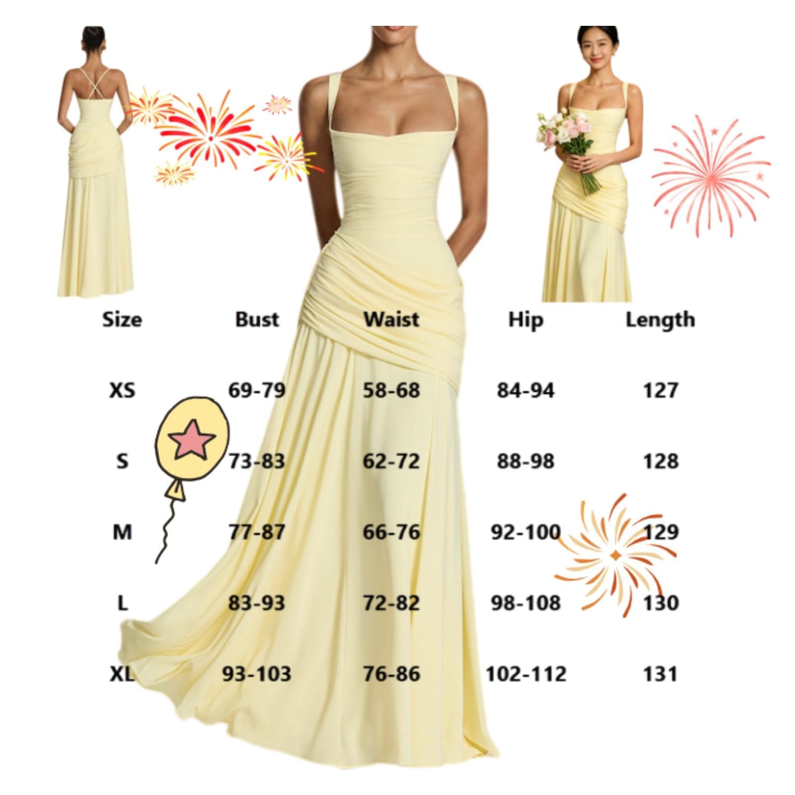 Robe de demoiselle d'honneur longue pour femme - Robe trapèze plissée - Robe de soirée élégante pour mariage - Robe de mariée sans manches - Robe de bal festive - Robe de cocktail